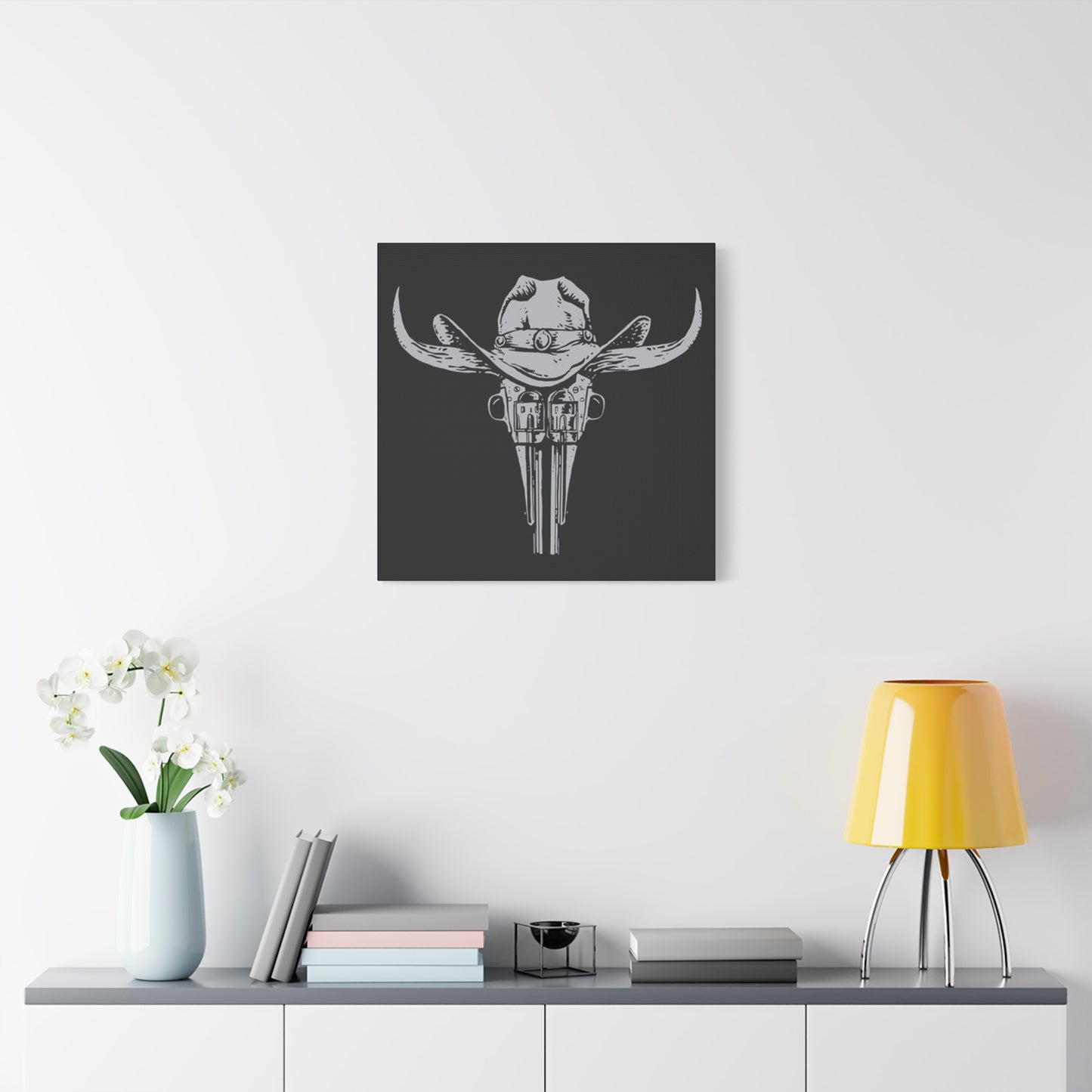 Horn & Guns Drawing Wall Art & Canvas Prints