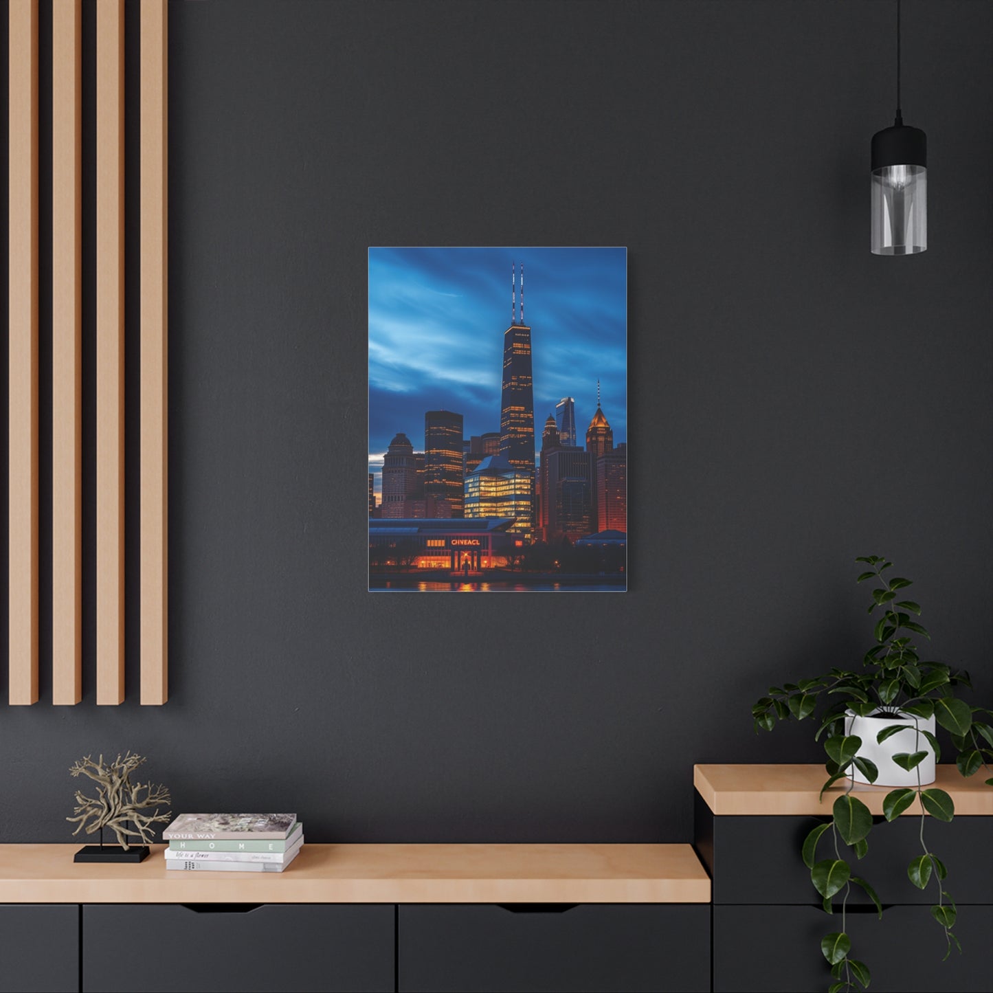 Chicago Skylines Art Canvas Art 4 Wall Art & Canvas Print