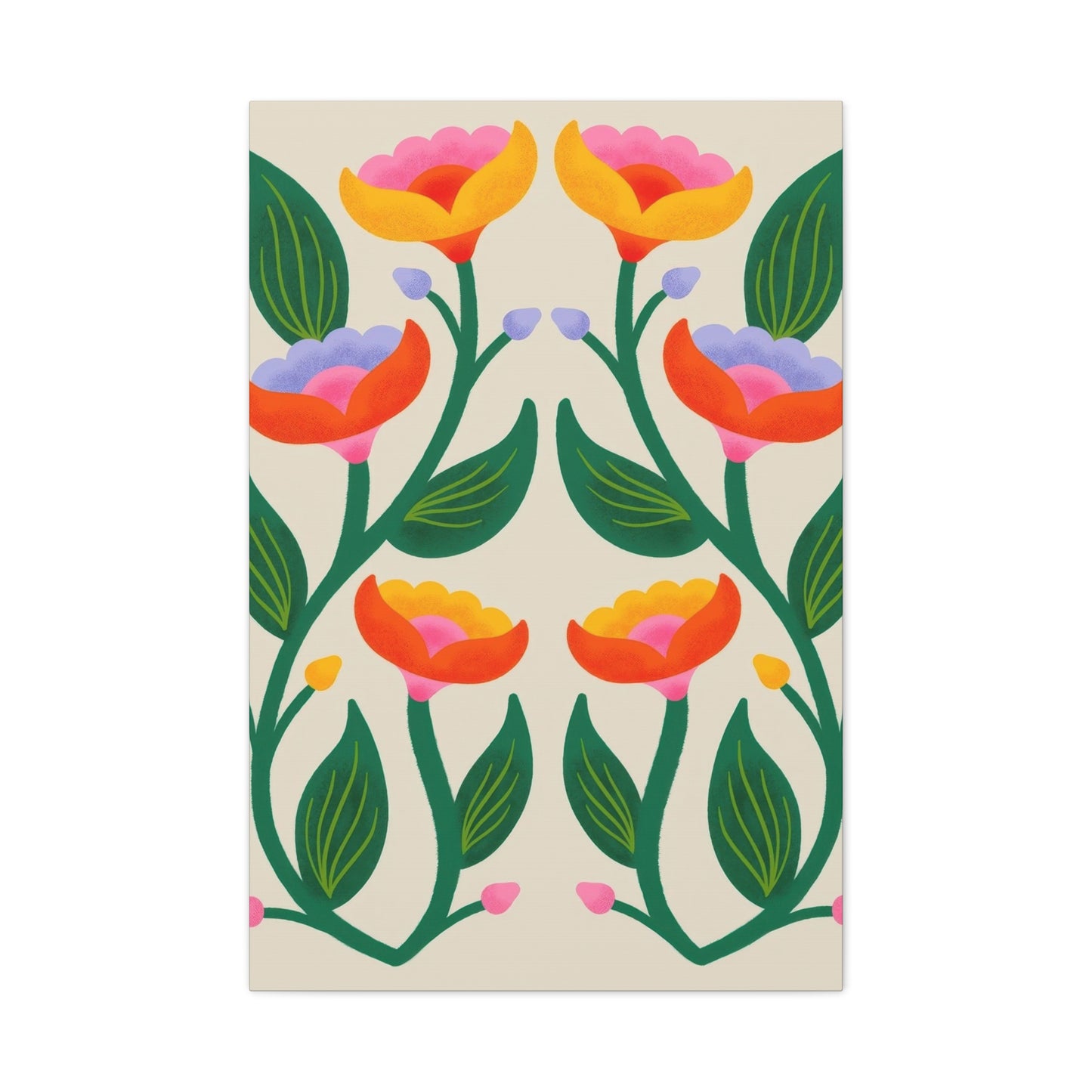 Symmetric Colorful Flowers Wall Art & Canvas Prints
