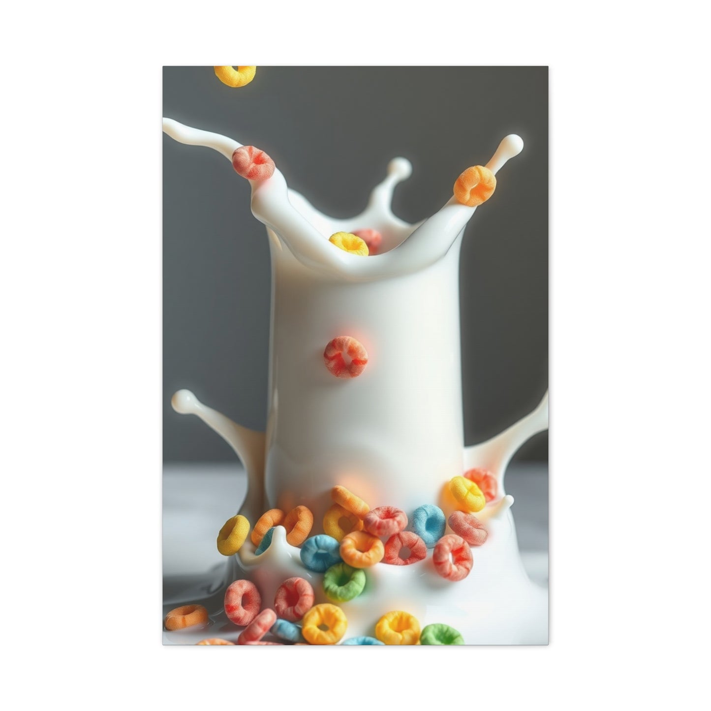 Fruit Loops in Milk Art Premium Canvas 16 Wall Art & Canvas Print