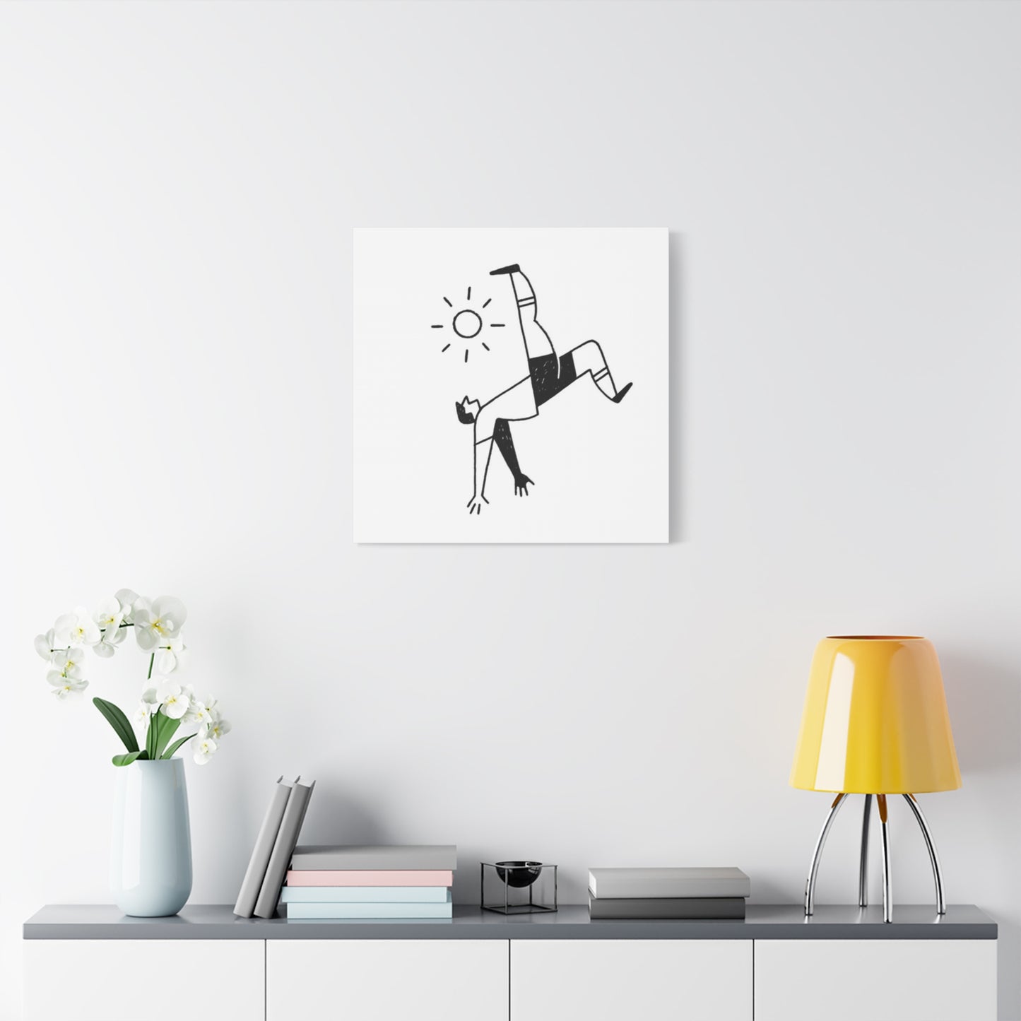 Soccer Reverse Kick Drawing Wall Art & Canvas Prints
