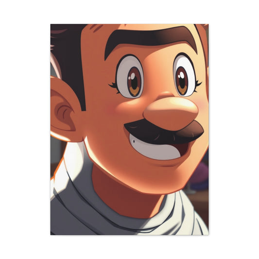 Serene Cartoon Reverie Wall Art & Canvas Print