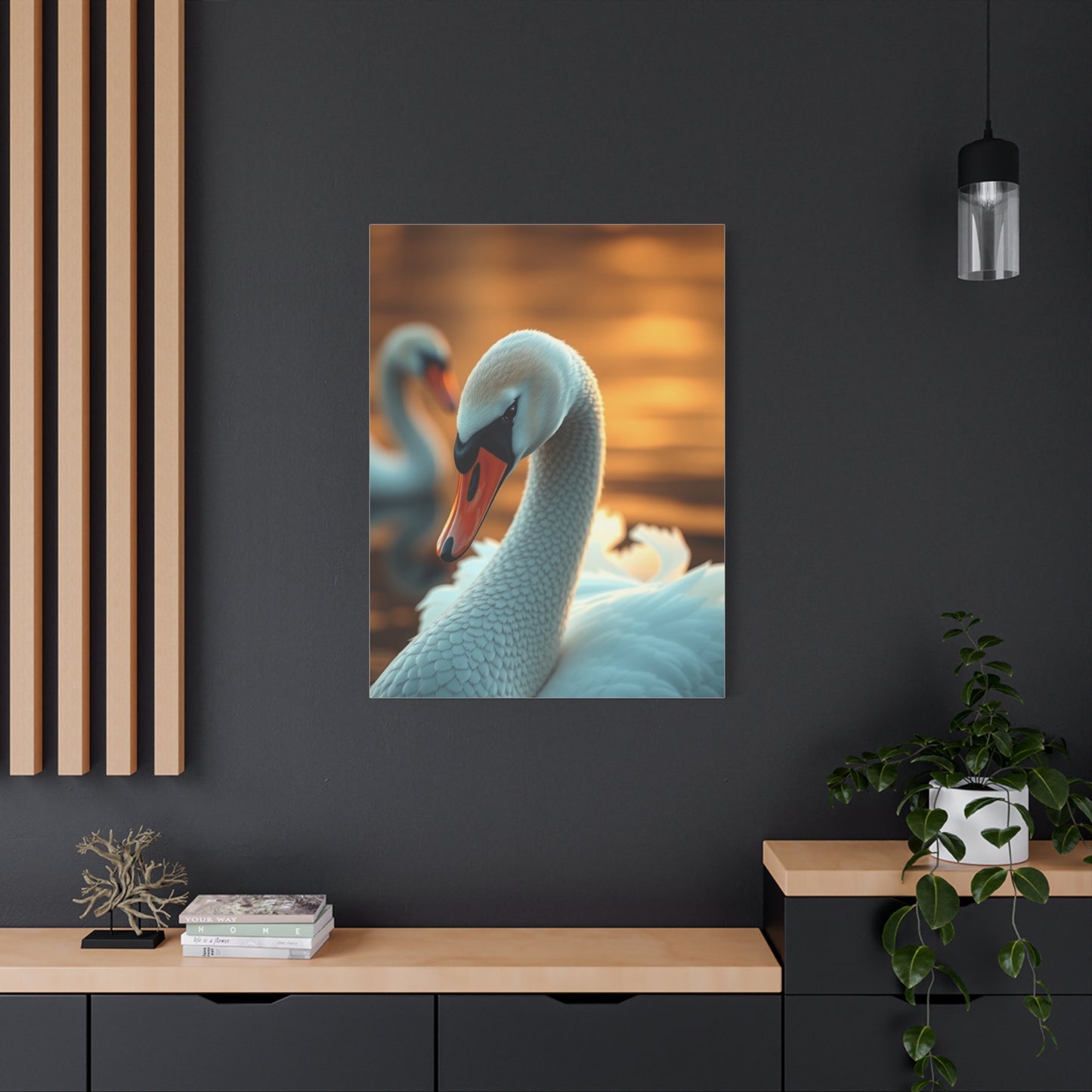 Swan Art Canvas Art 2 Wall Art & Canvas Print