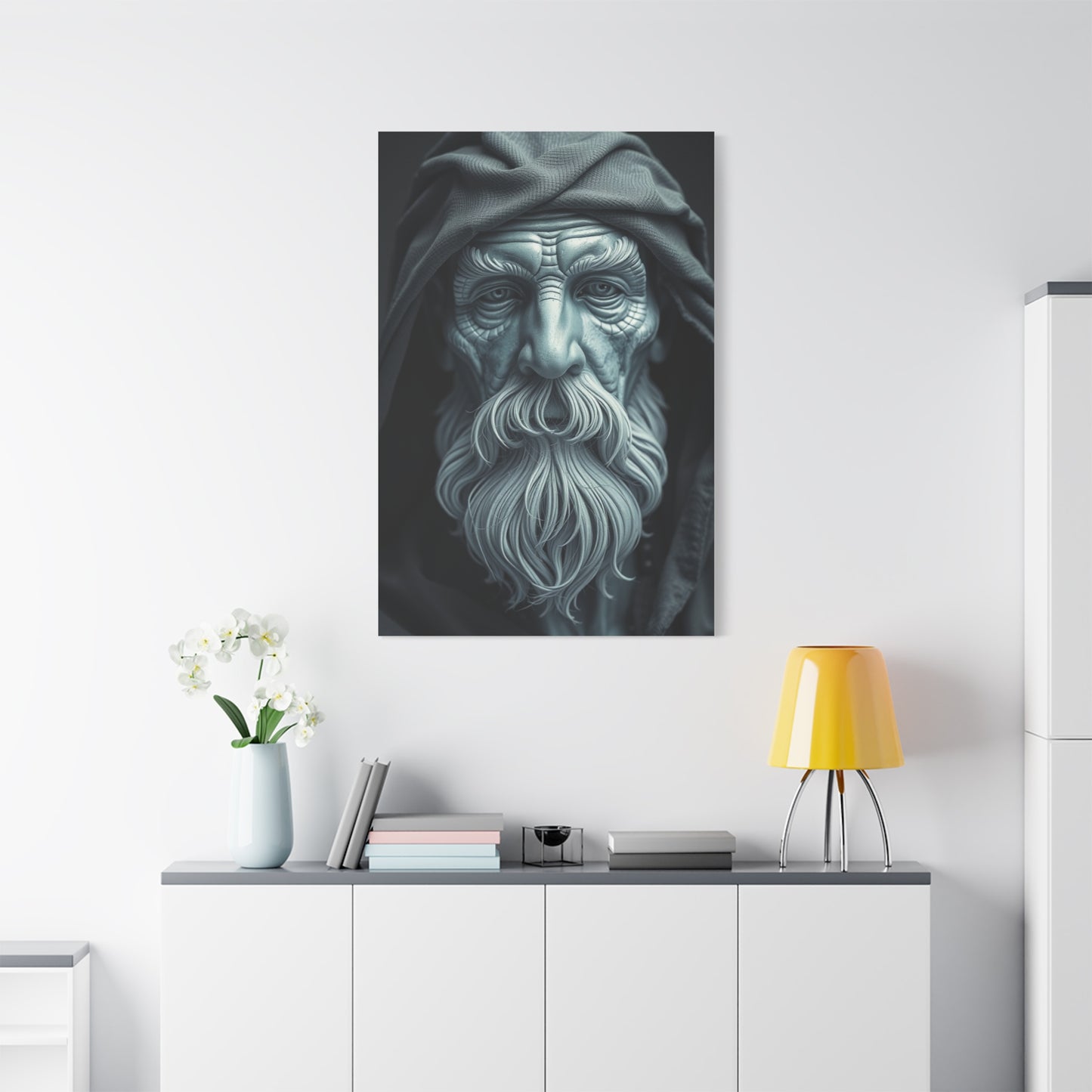 Opulent Grayscale Tapestry Wall Art & Canvas Print