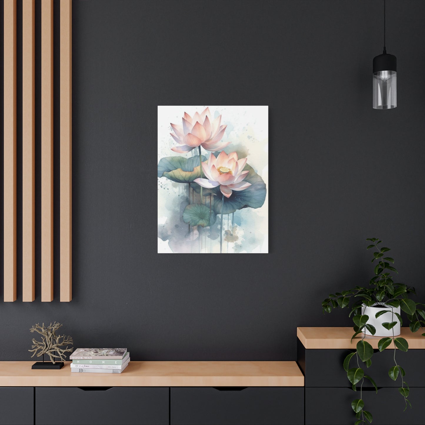 White Lotus Painting Wall Art & Canvas Prints