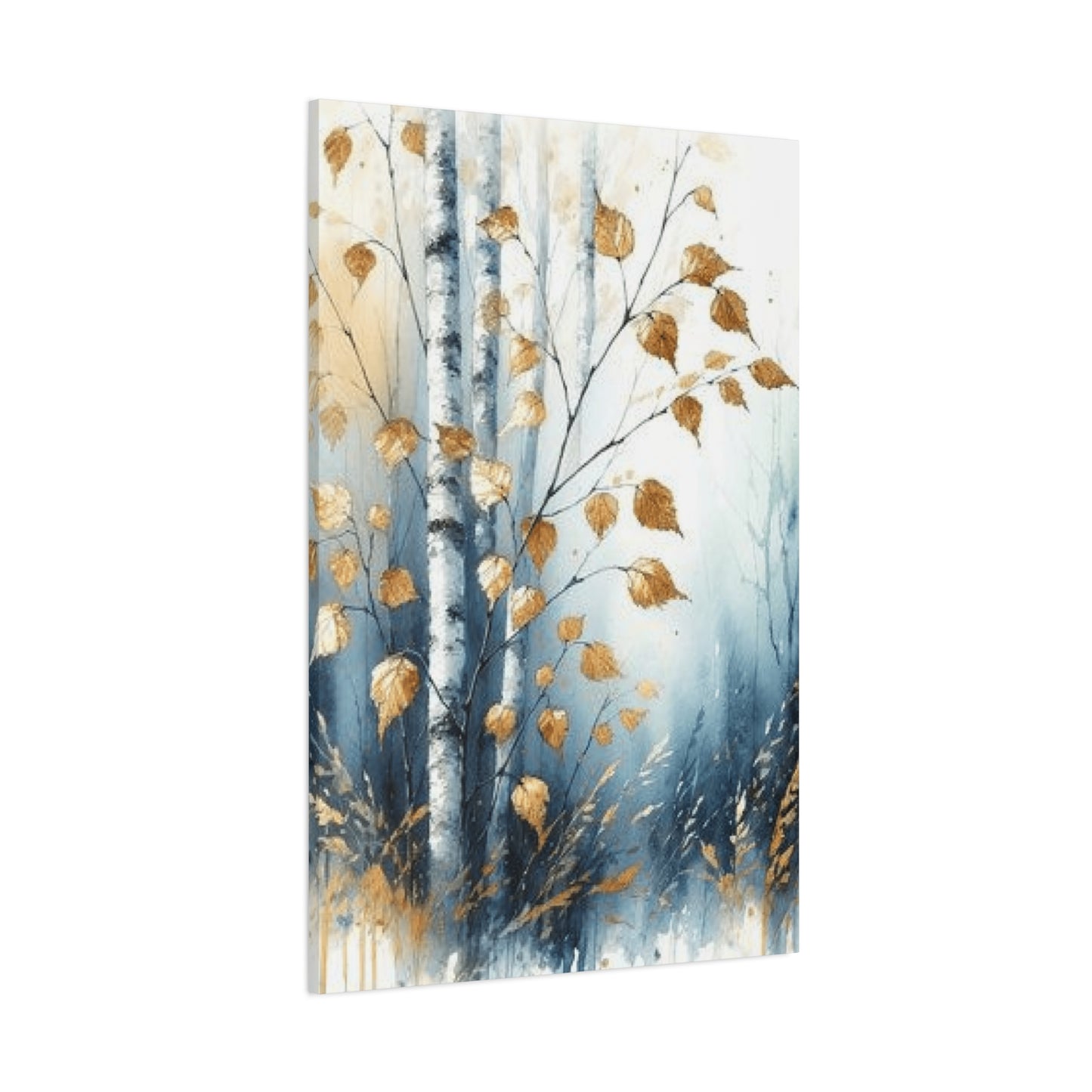 Birch Tree Trunk and Leaves Wall Art & Canvas Prints