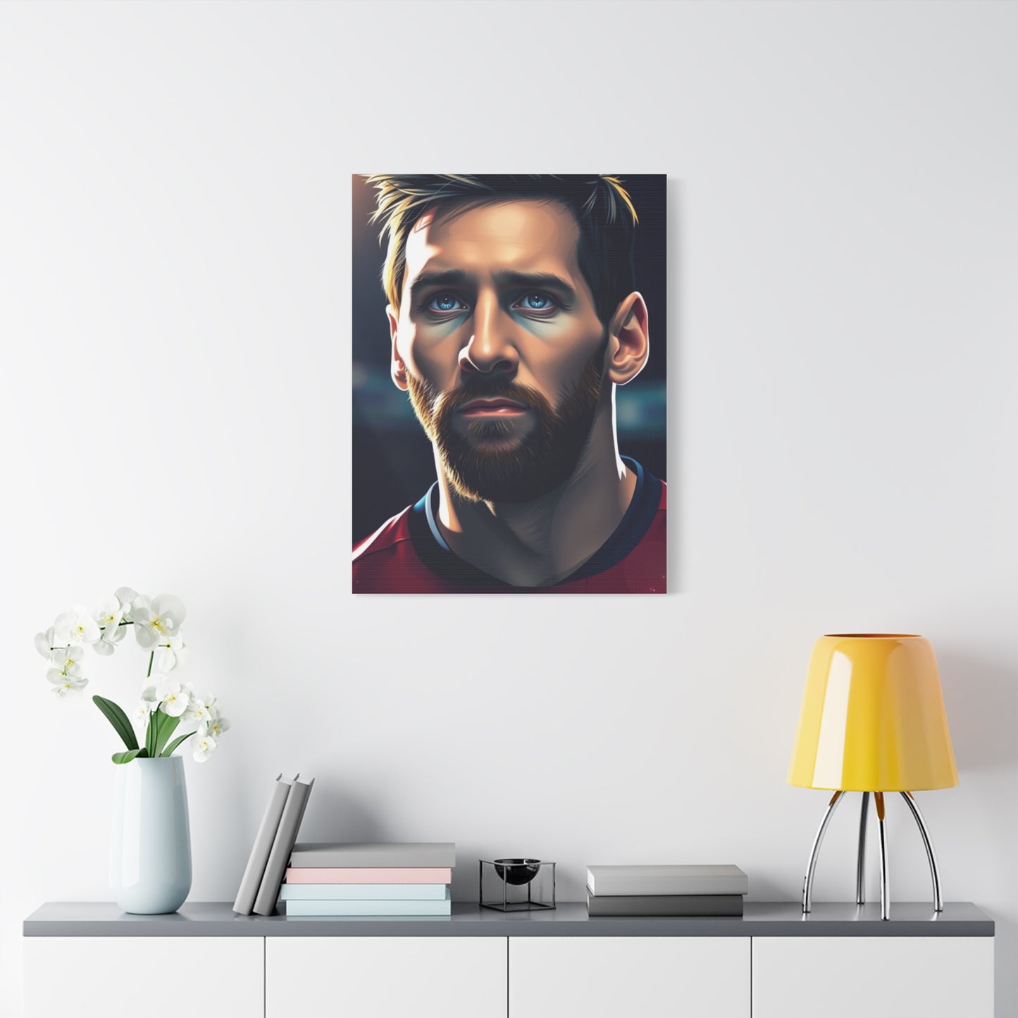 Lionel Messi Illustration Art Premium Canvas 16 Wall Art & Canvas Print