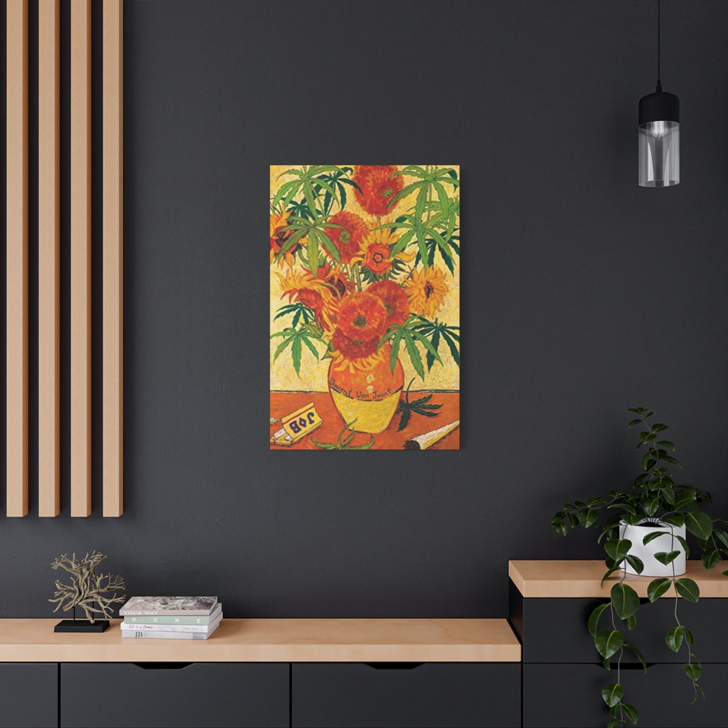 Vase And Joint Marijuana Wall Art & Canvas Prints