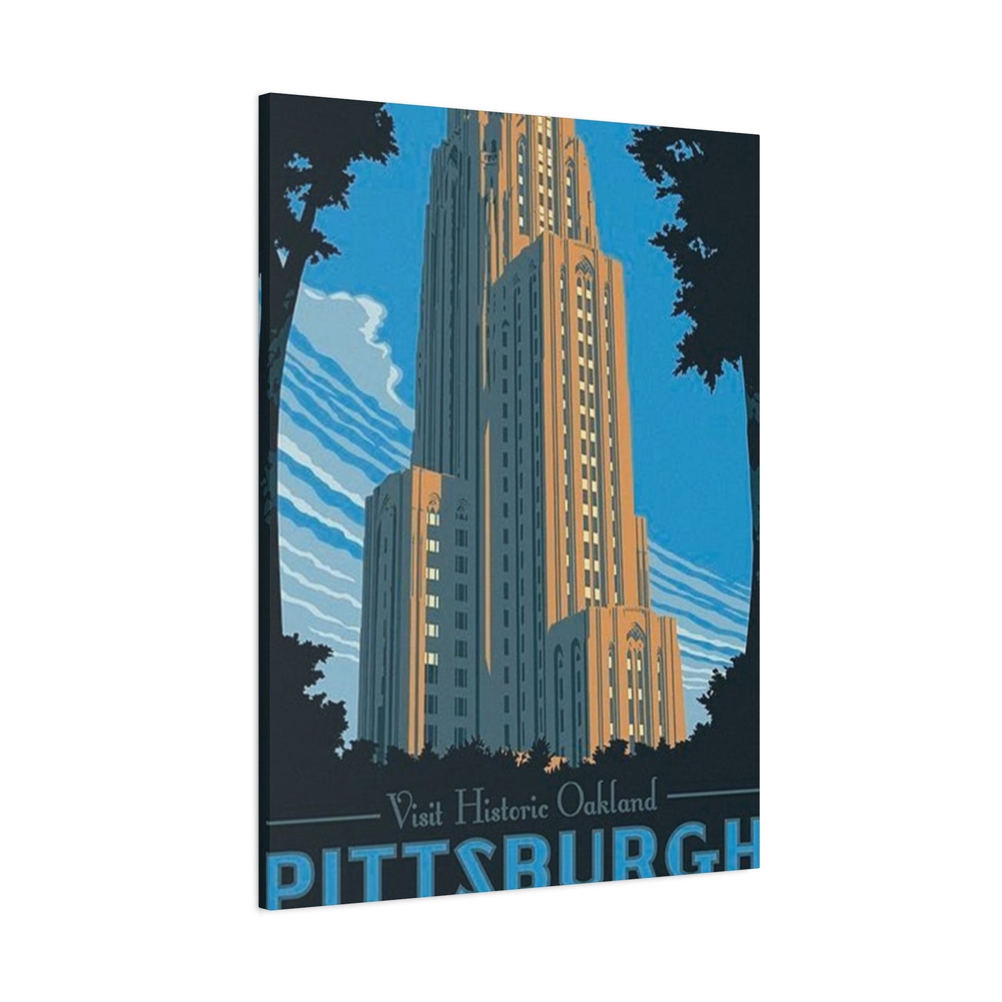 Historic Oakland Pittsburgh Poster Wall Art & Canvas Prints