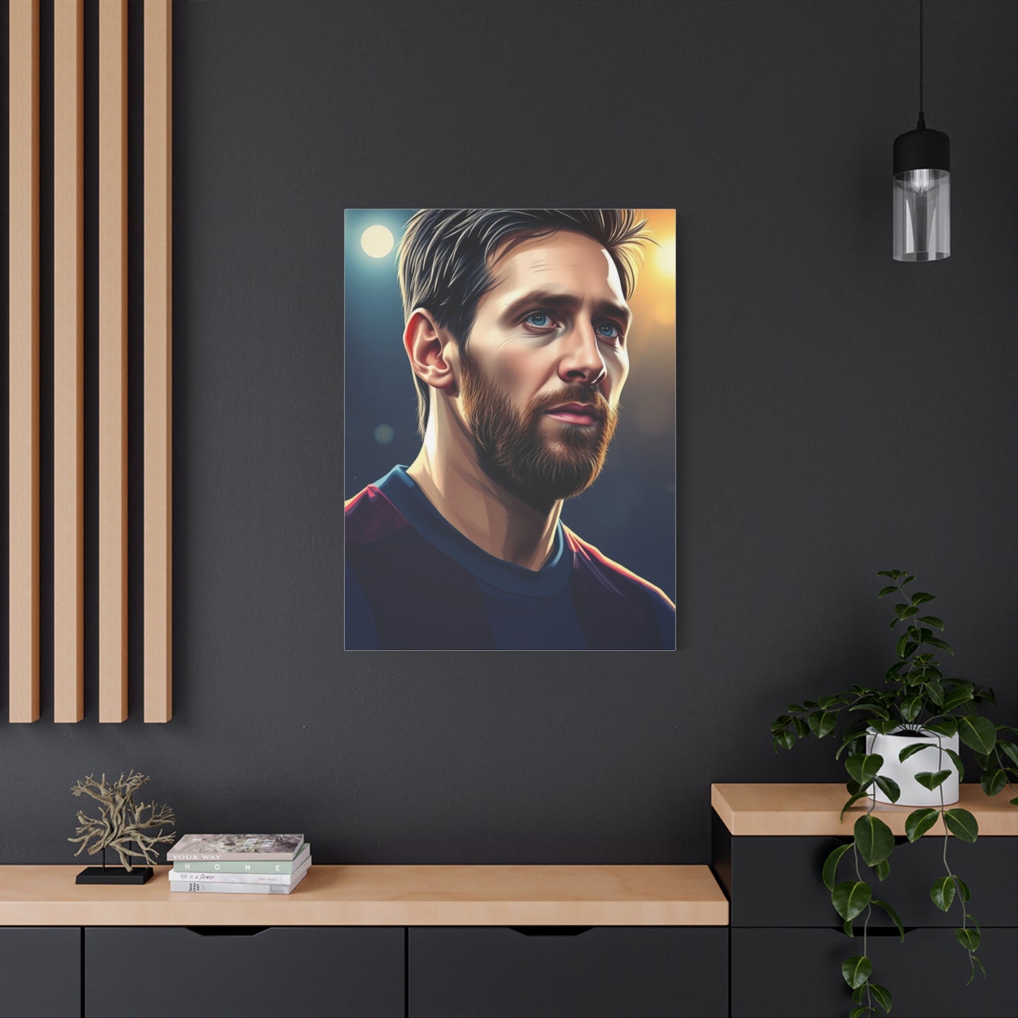 Lionel Messi Illustration Art Premium Canvas 20 Wall Art & Canvas Print