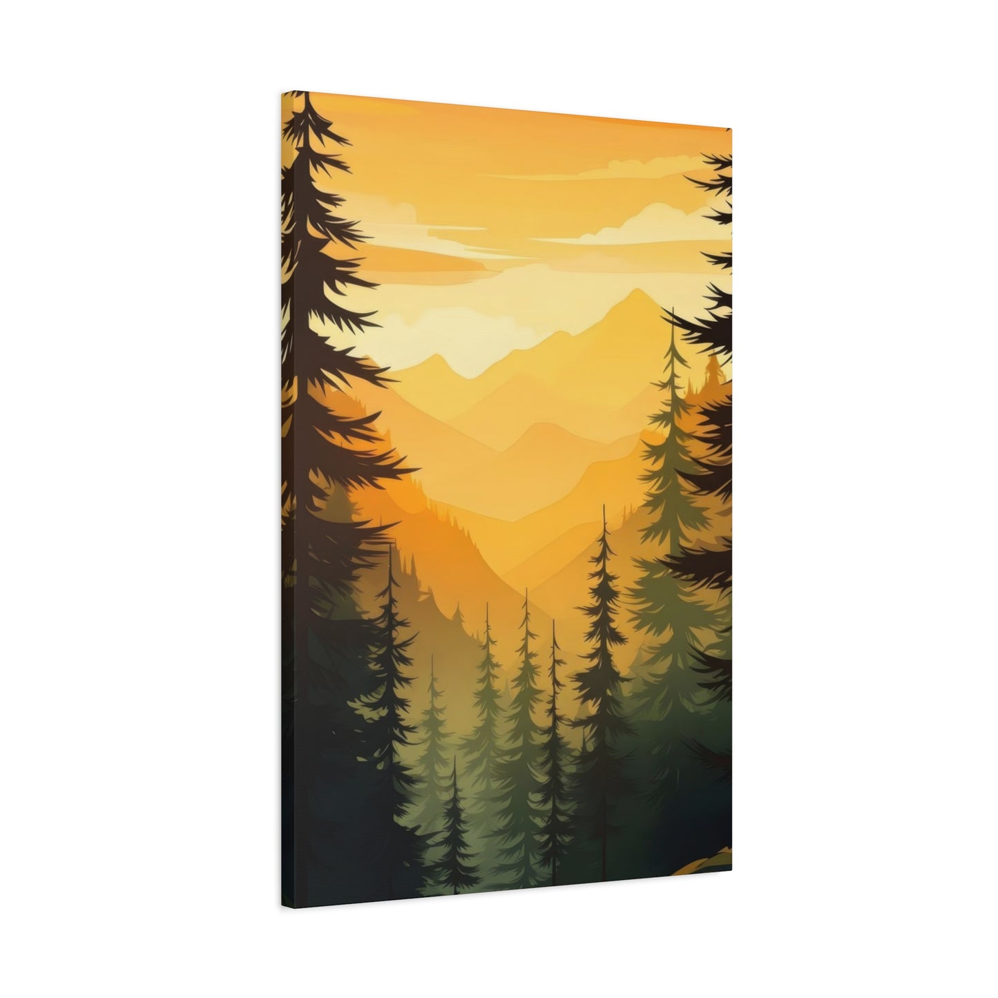 Sunset In Forest Wall Art & Canvas Prints