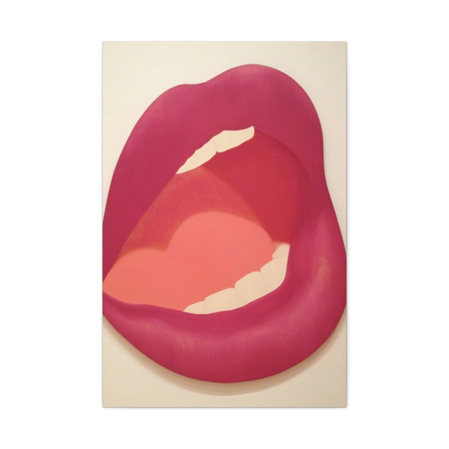 Red Lips Painting Wall Art & Canvas Prints