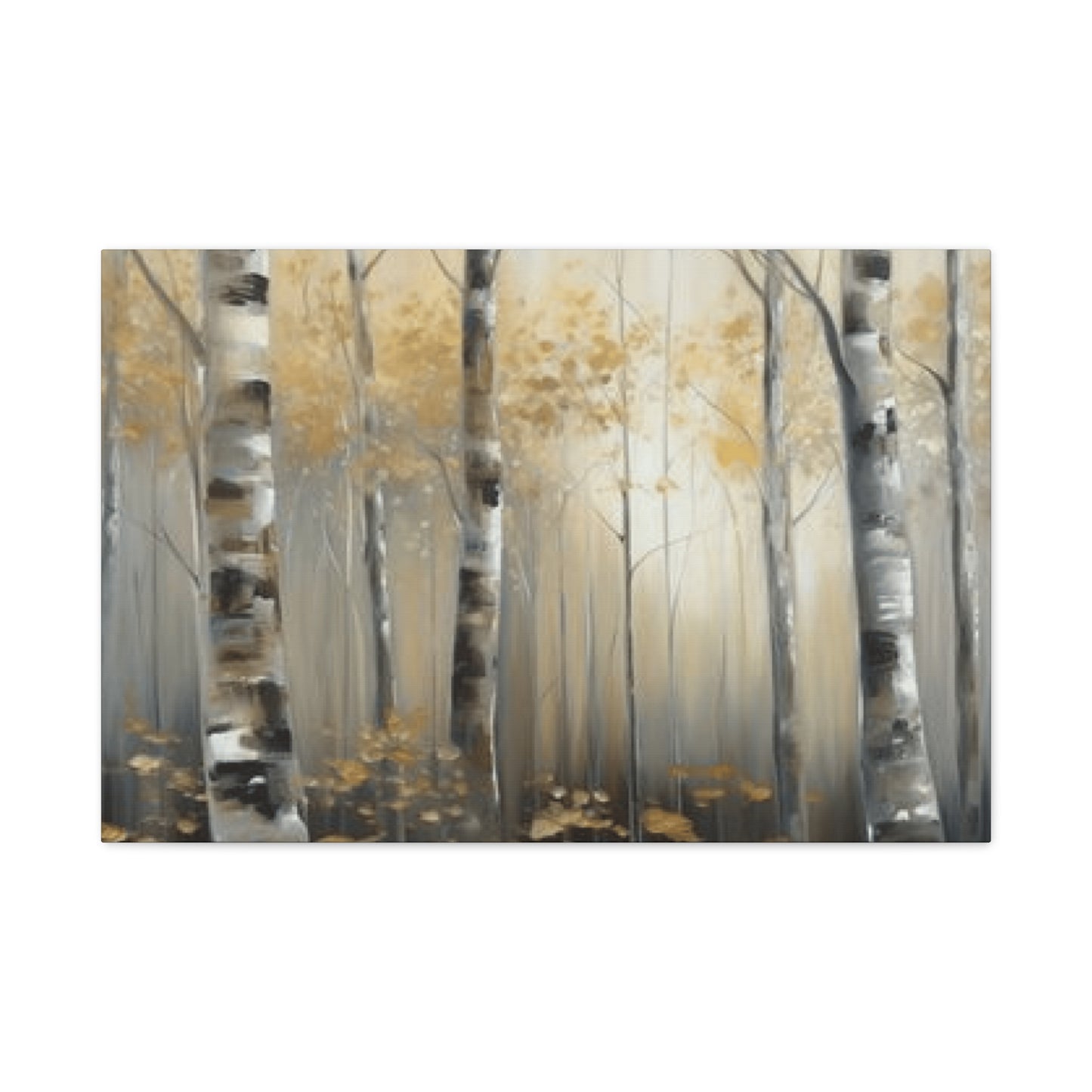 Dusky Birch Trees Painting Wall Art & Canvas Prints