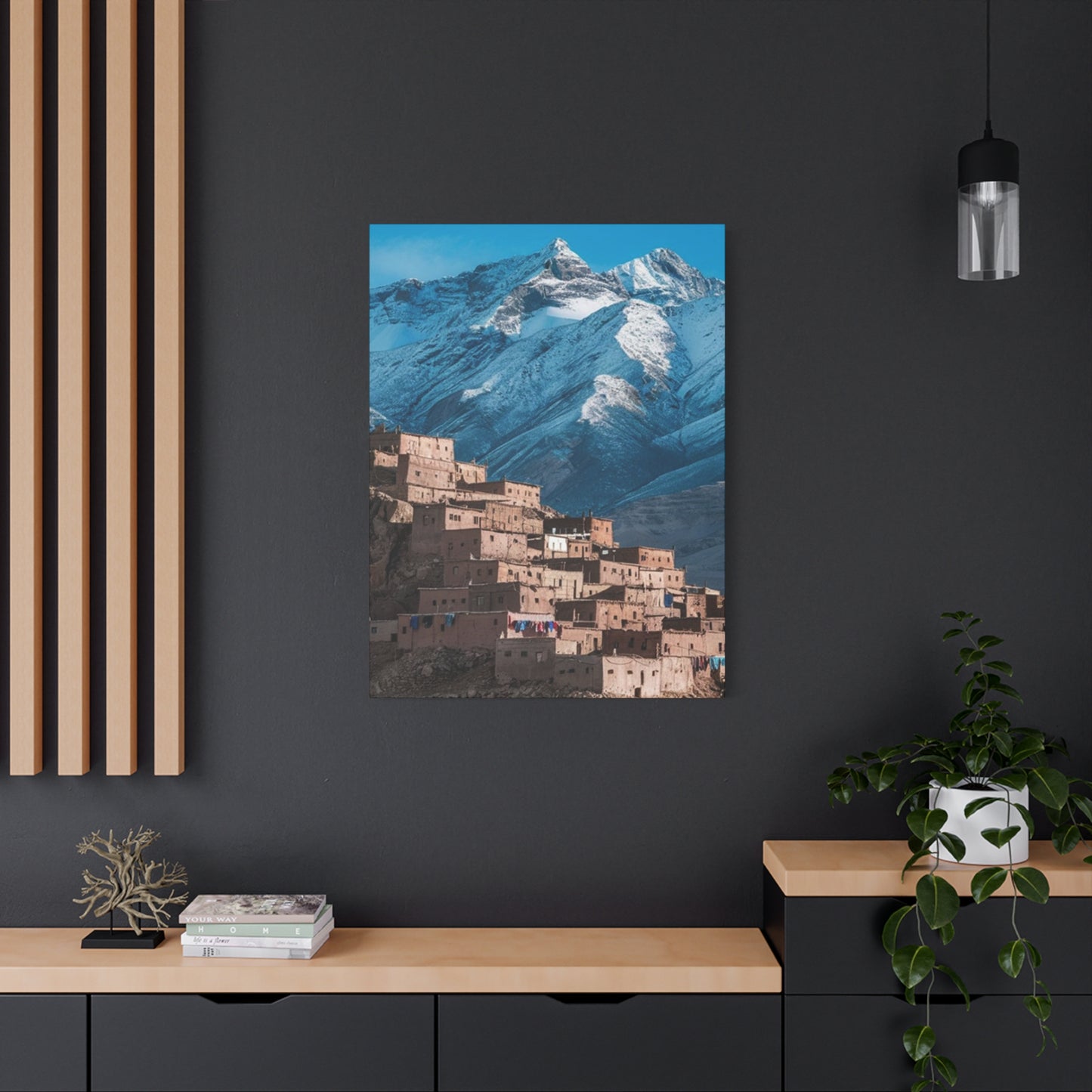 Snowy Mountain & Monastery Wall Art & Canvas Prints