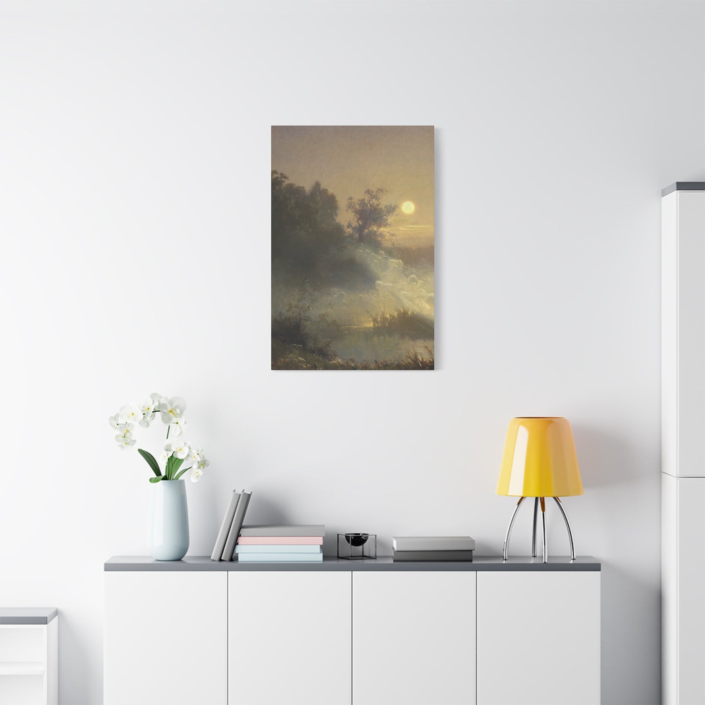 Dark Foggy Moonlit Wall Art & Canvas Prints