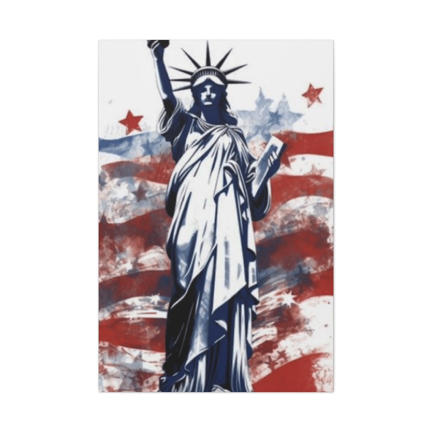 Statue of Liberty and American Flag Wall Art & Canvas Prints