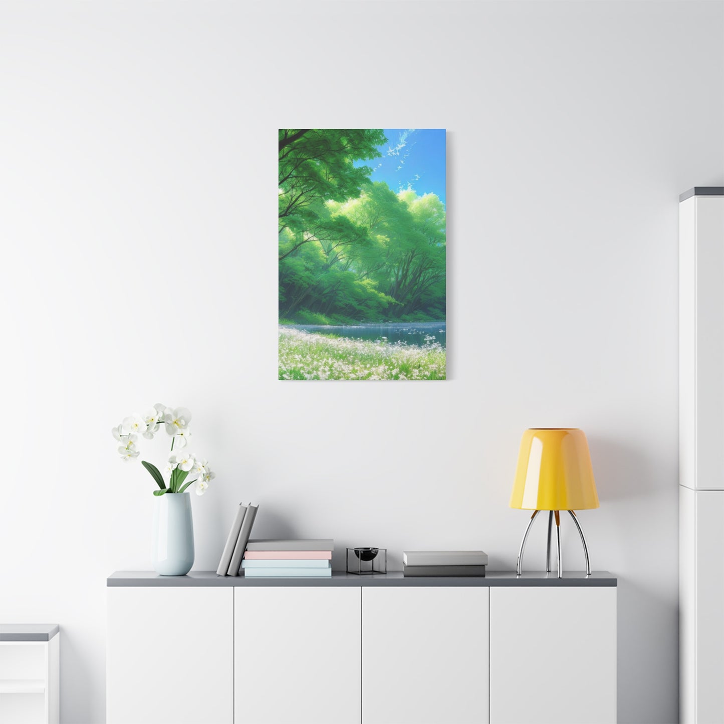 White Flowers Forest Wall Art & Canvas Prints