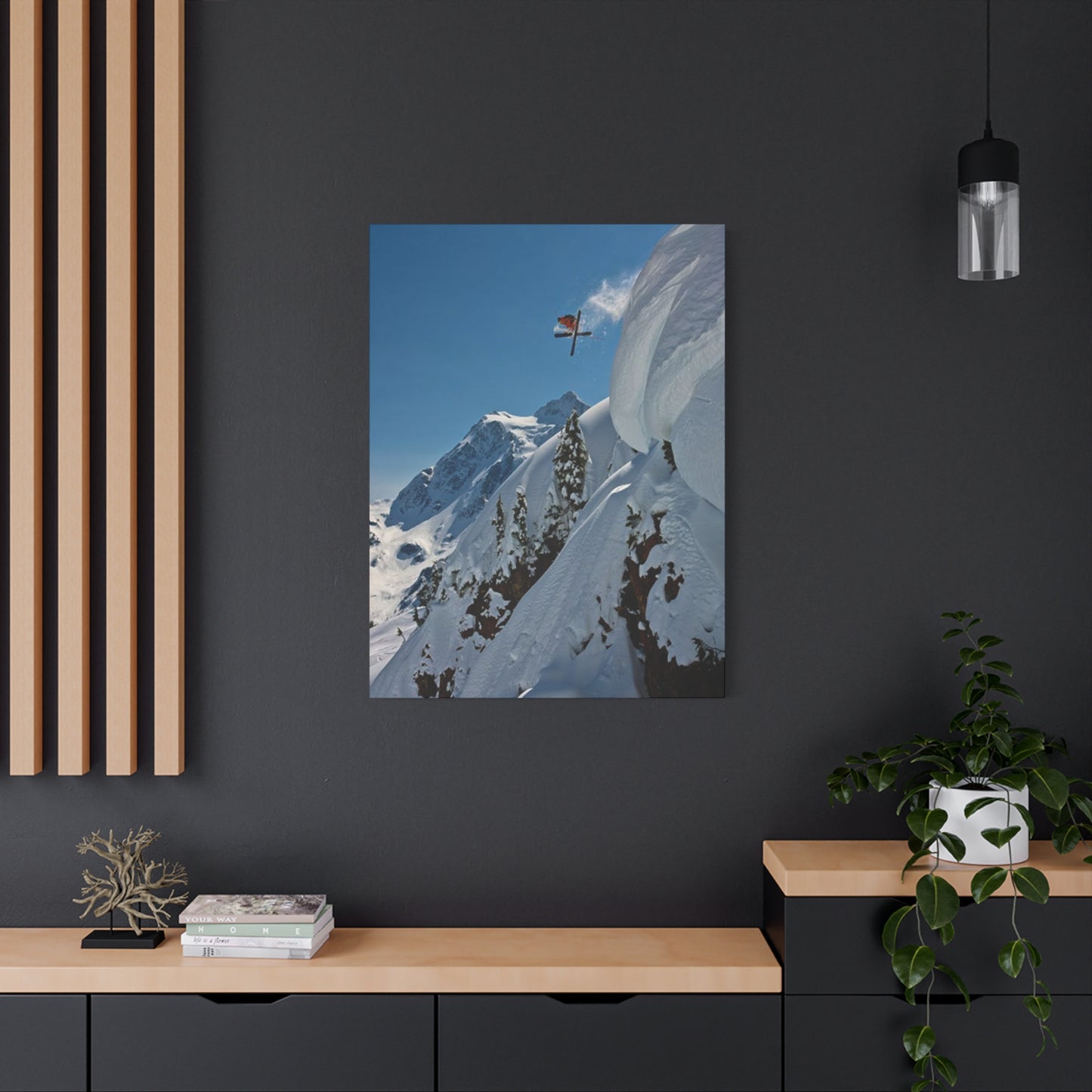 Ski Jumping From Snow Mountain Wall Art & Canvas Prints
