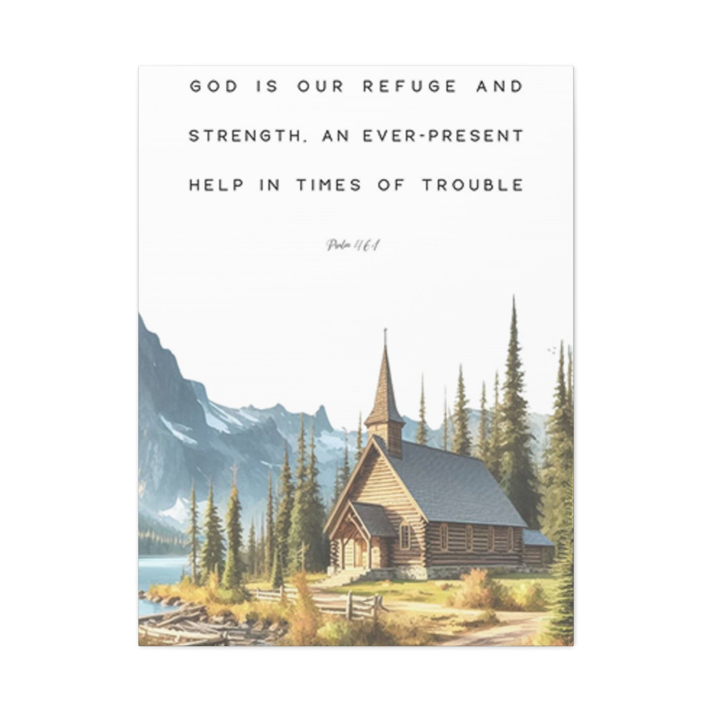 Mountain Home And Scripture Wall Art & Canvas Prints