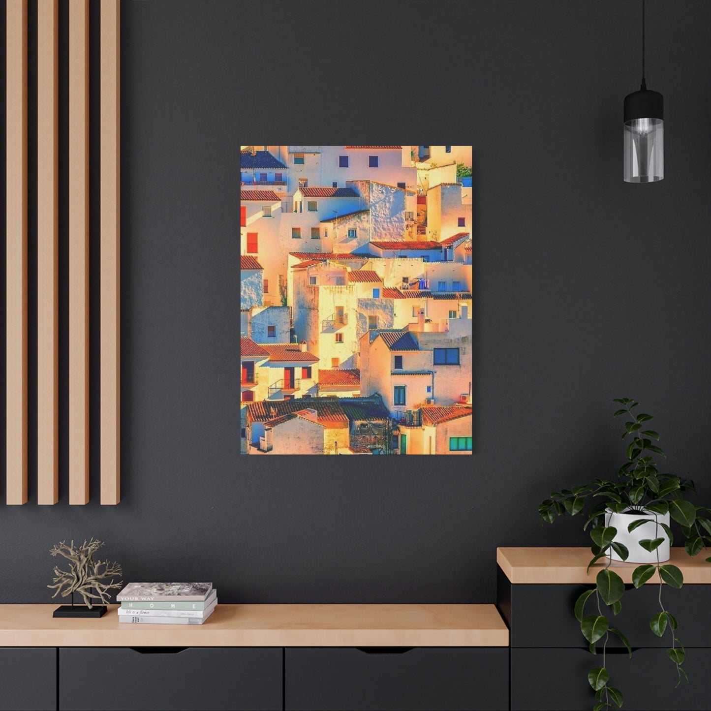 Sunlight On Houses Of Spain Wall Art & Canvas Prints