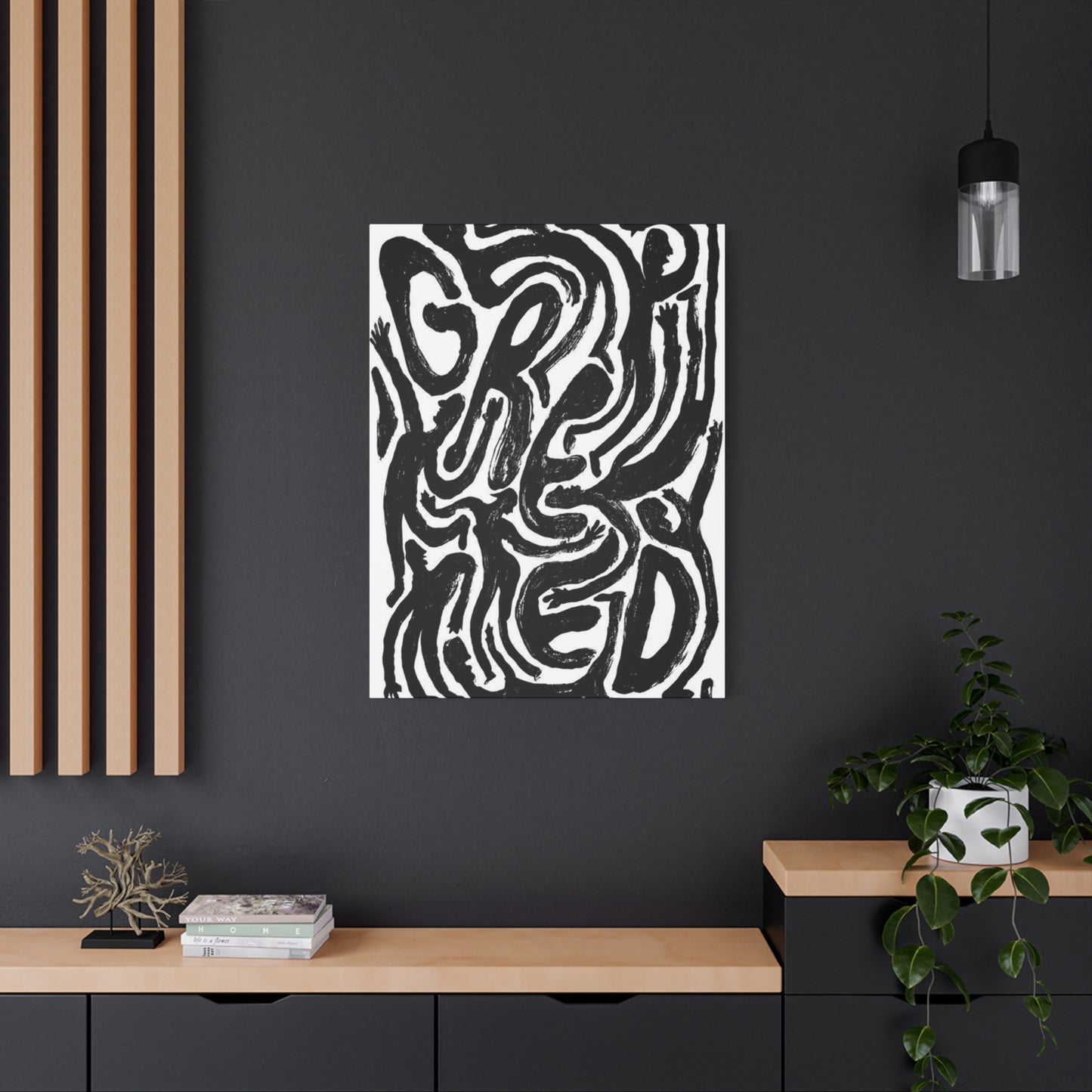 Black & White Greed Wall Art & Canvas Prints