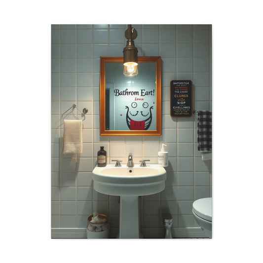 Bathroom Humor Art Refined Canvas Wall Art & Canvas Print