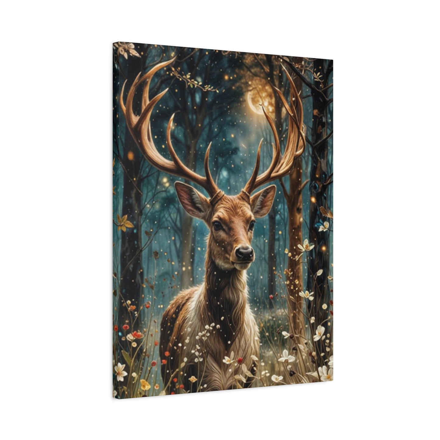 Golden Magical Reindeer Wall Art & Canvas Prints