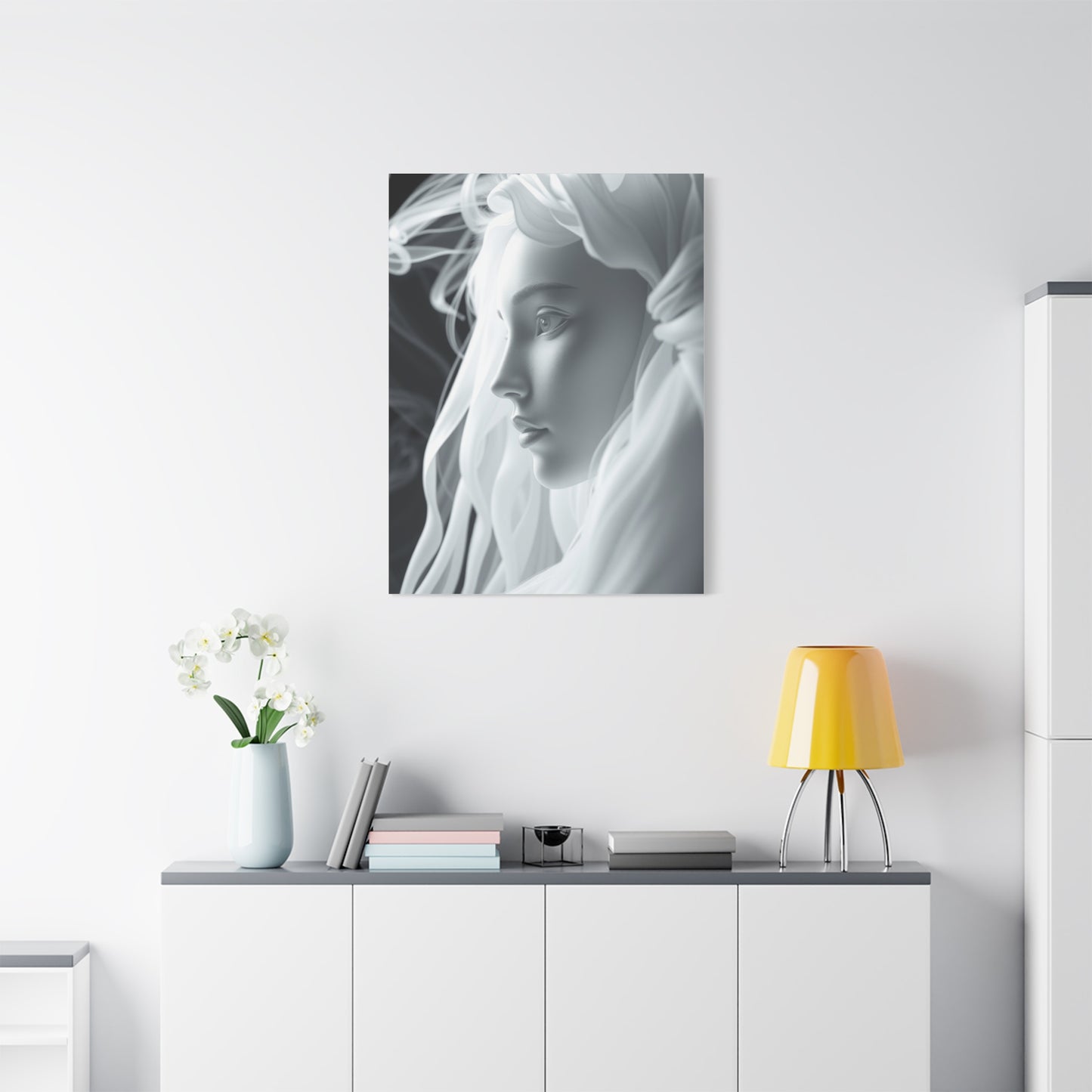 Gray & White Art Canvas Art 1 Wall Art & Canvas Print
