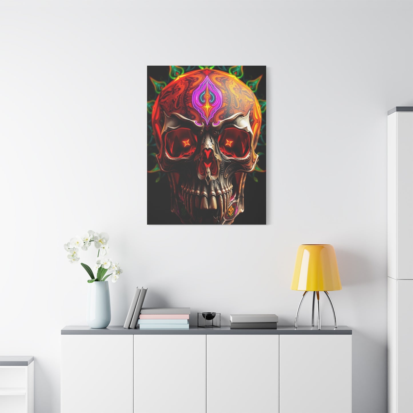 Trippy Skull Art Premium Canvas 19 Wall Art & Canvas Print