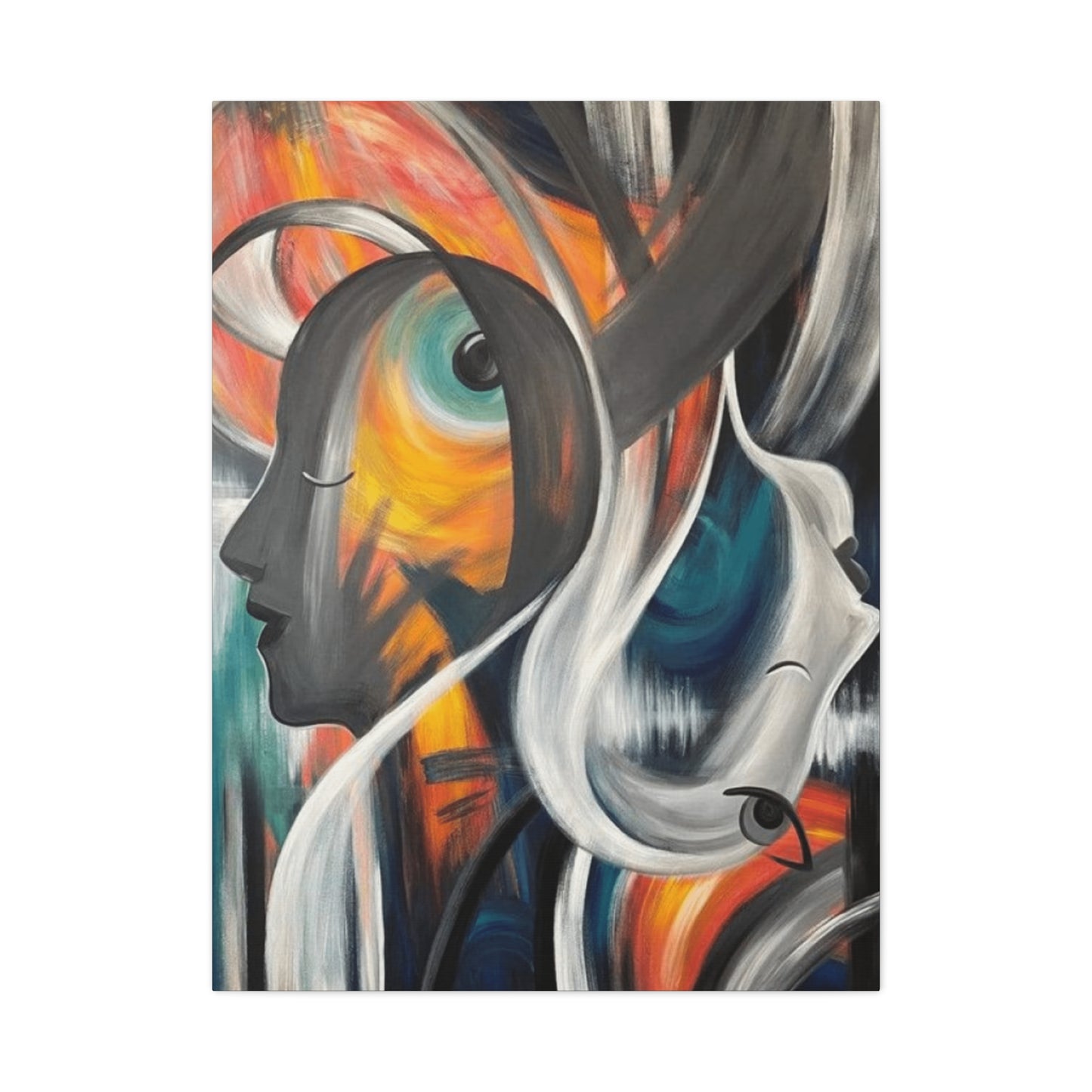 Abstract Faces Painting Wall Art & Canvas Prints