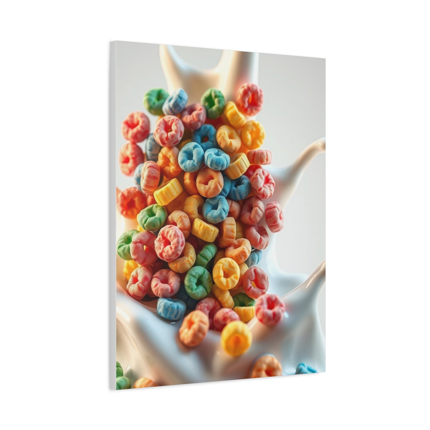 Fruit Loops in Milk Art Premium Canvas 19 Wall Art & Canvas Print