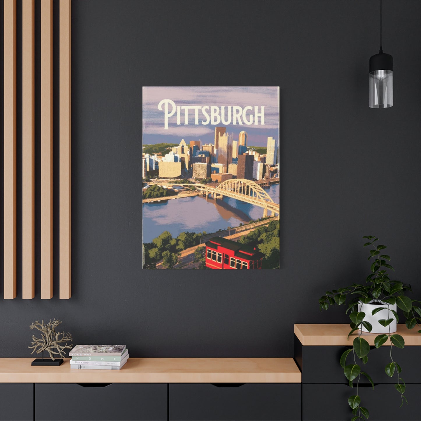 Pittsburgh Bridge & River Poster Wall Art & Canvas Prints
