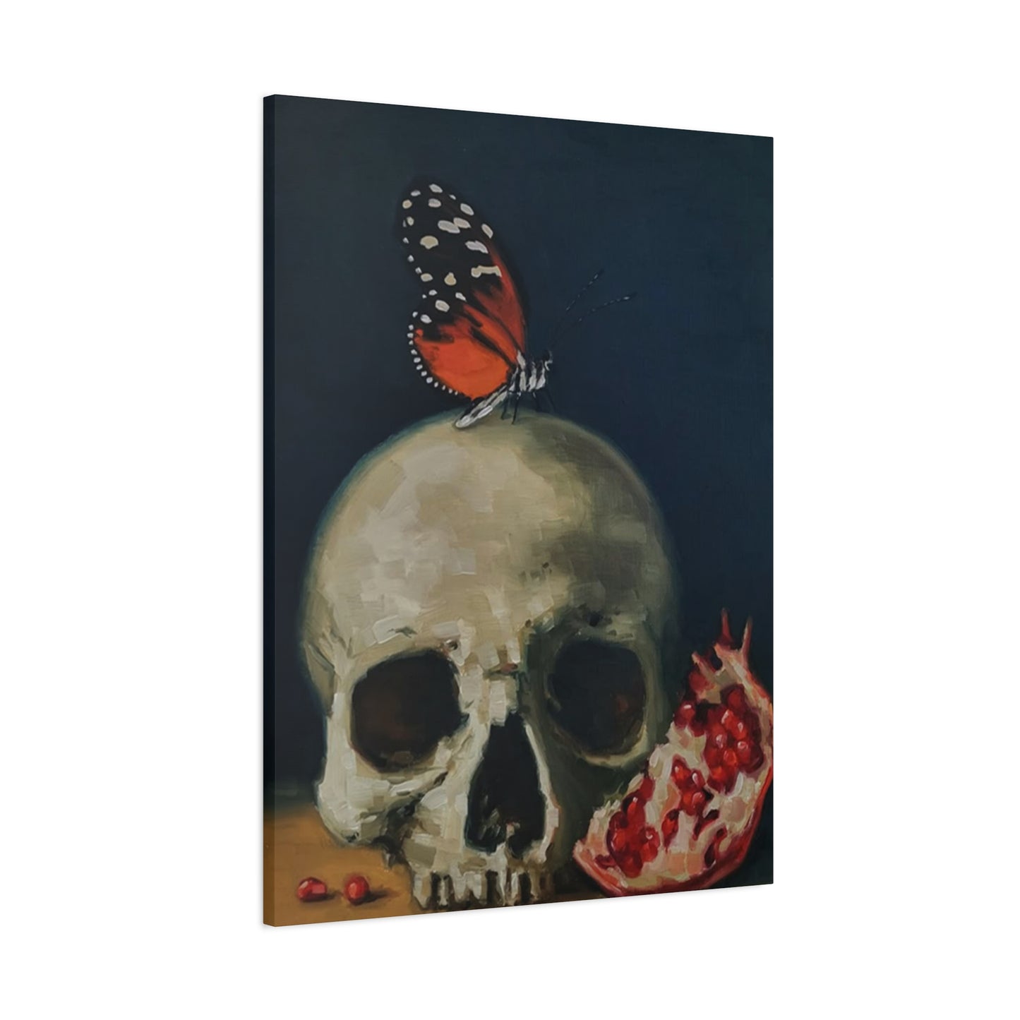 Butterfly On Skull Wall Art & Canvas Prints