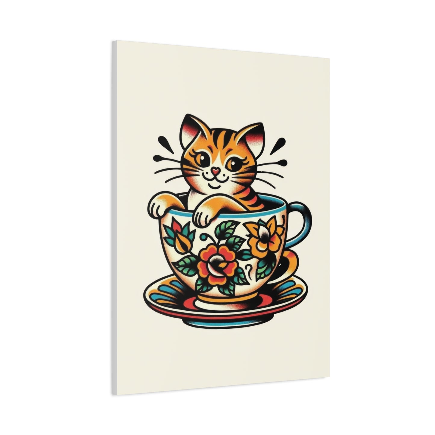 Cozy Cat in a Cup Wall Art & Canvas Prints