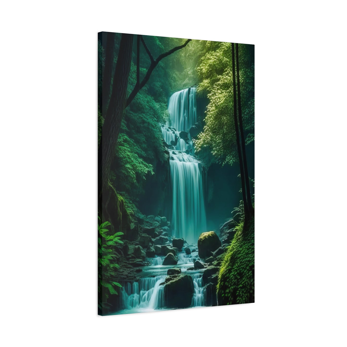 Waterfall In Forest Wall Art & Canvas Prints