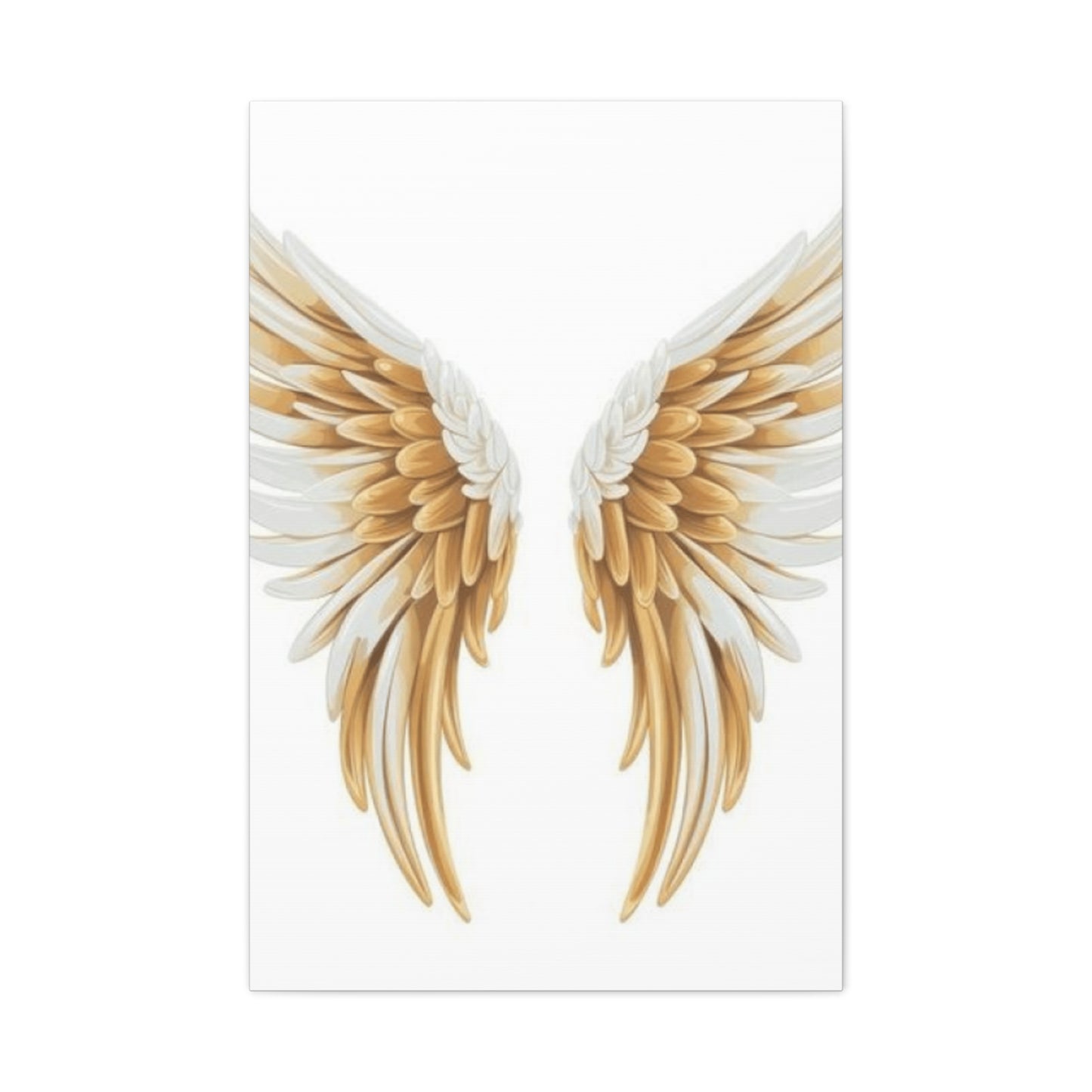 Golden and White Angel Wings Wall Art & Canvas Prints