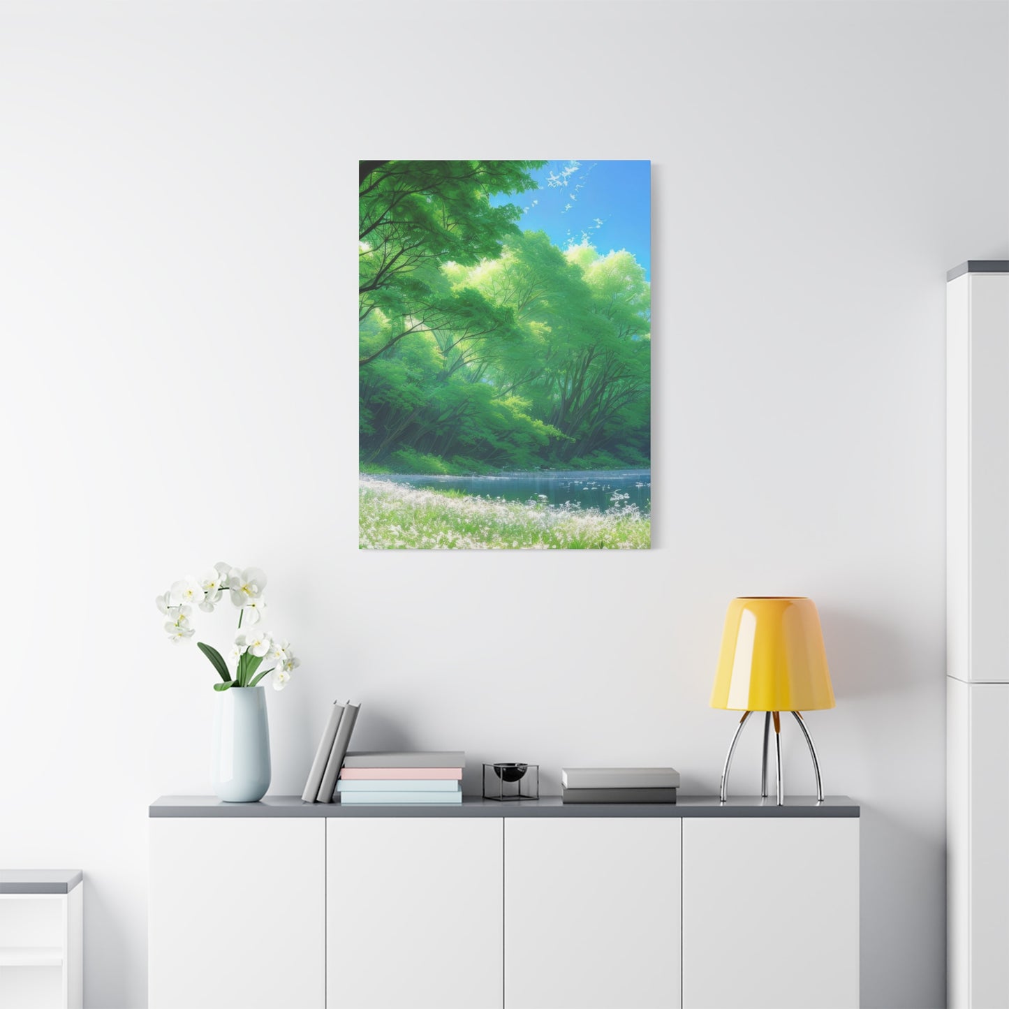 White Flowers Forest Wall Art & Canvas Prints