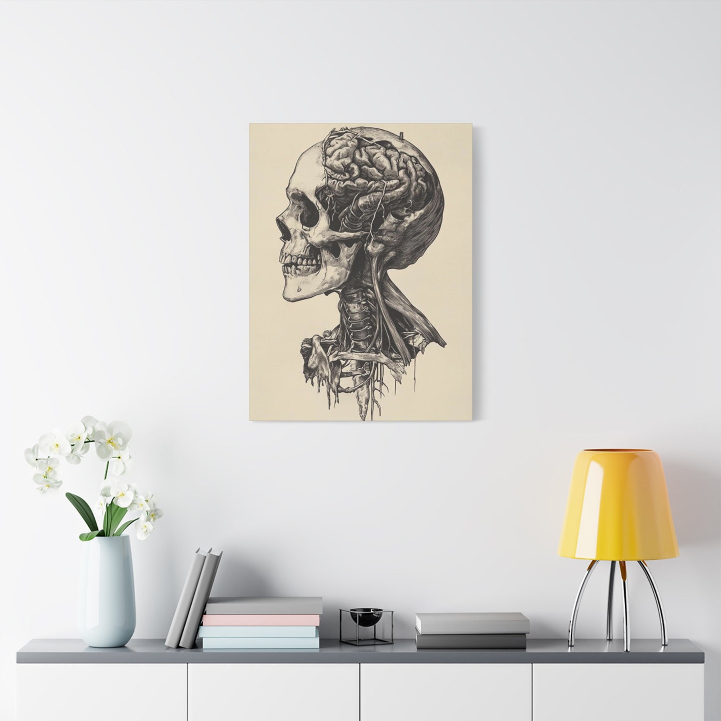 Brain In Skull Wall Art & Canvas Prints