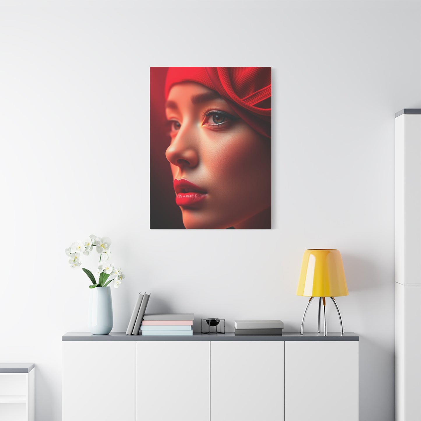 Burgundy Illumination Piece Wall Art & Canvas Print