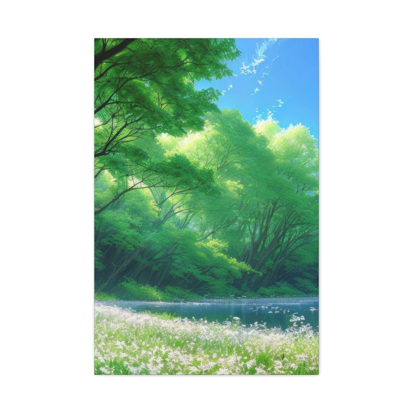 White Flowers Forest Wall Art & Canvas Prints