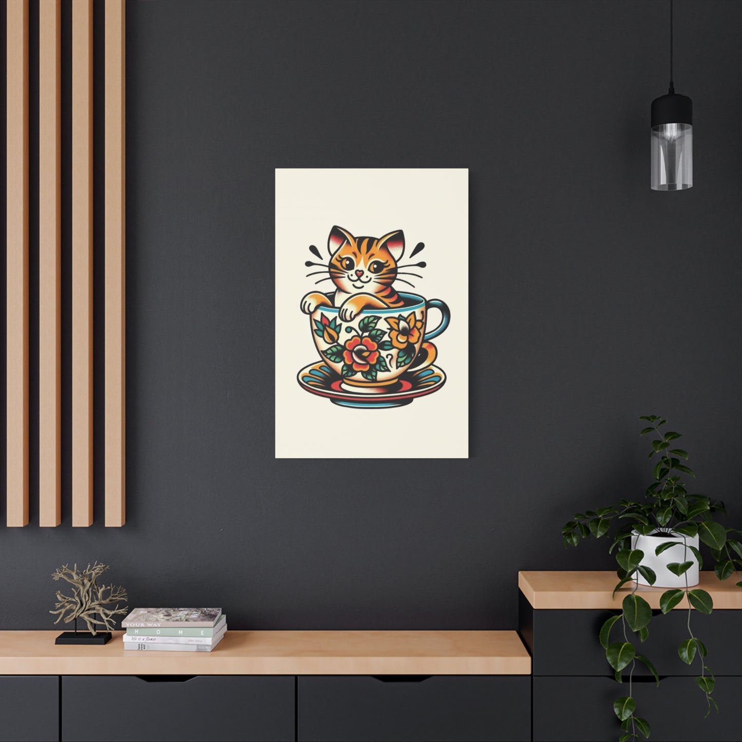 Cozy Cat in a Cup Wall Art & Canvas Prints