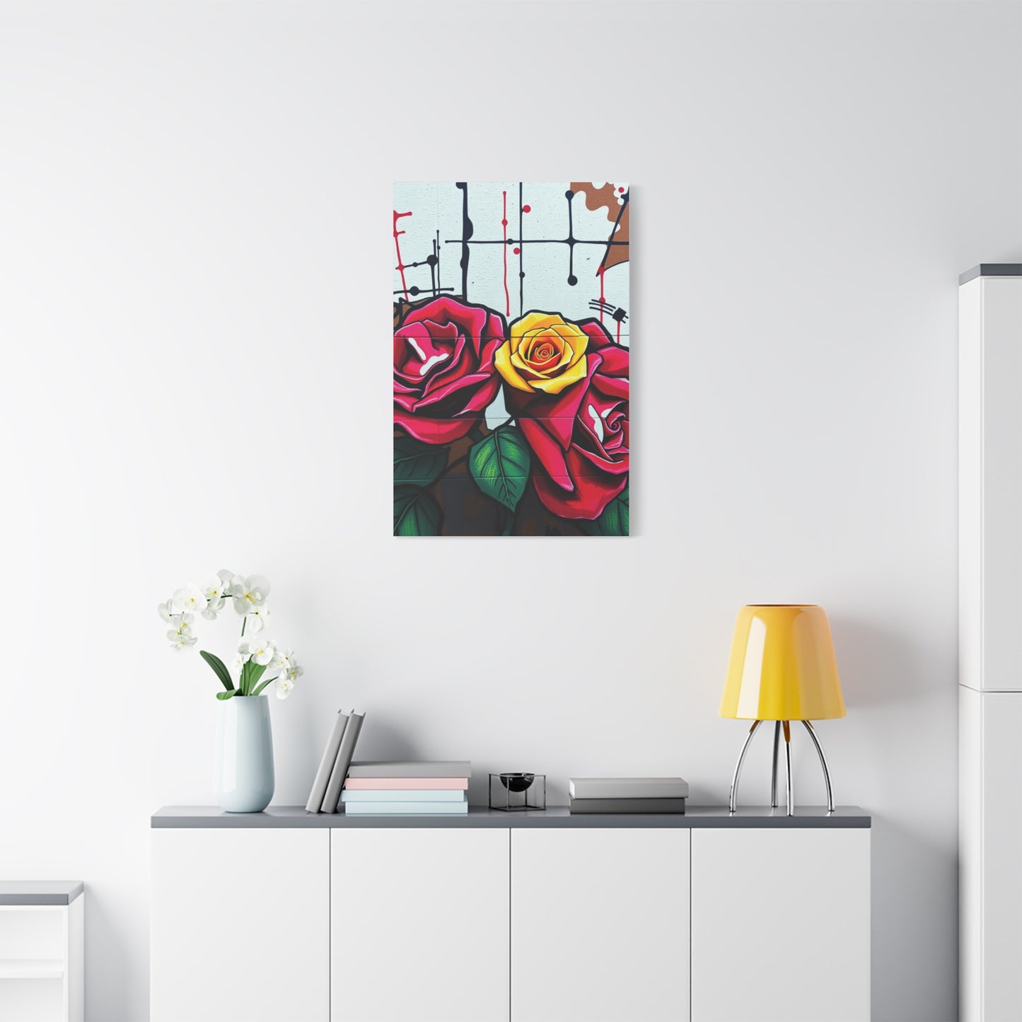 Graffiti Rose Splendor Wall Art & Canvas Print