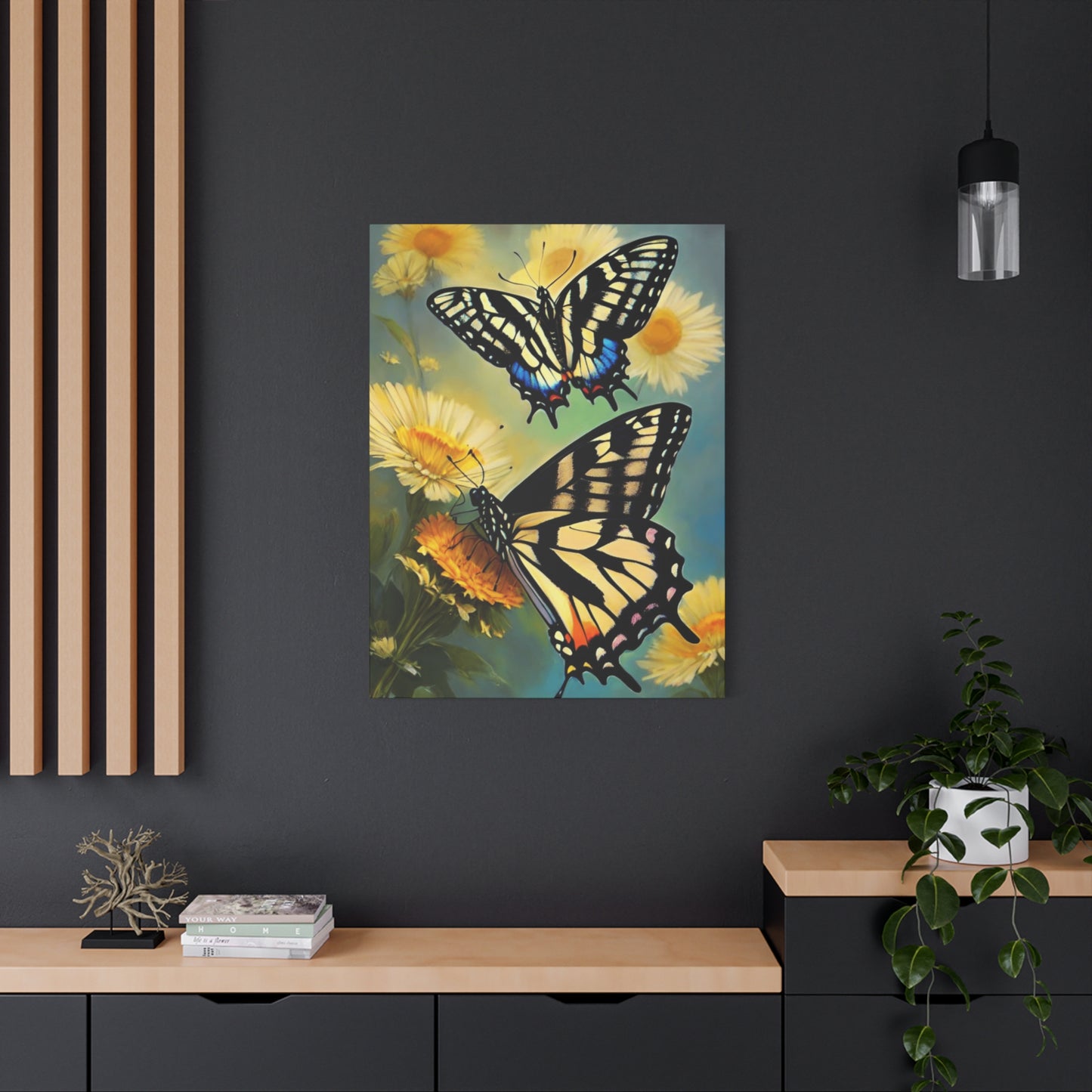 Butterflies on Sunflower Wall Art & Canvas Prints