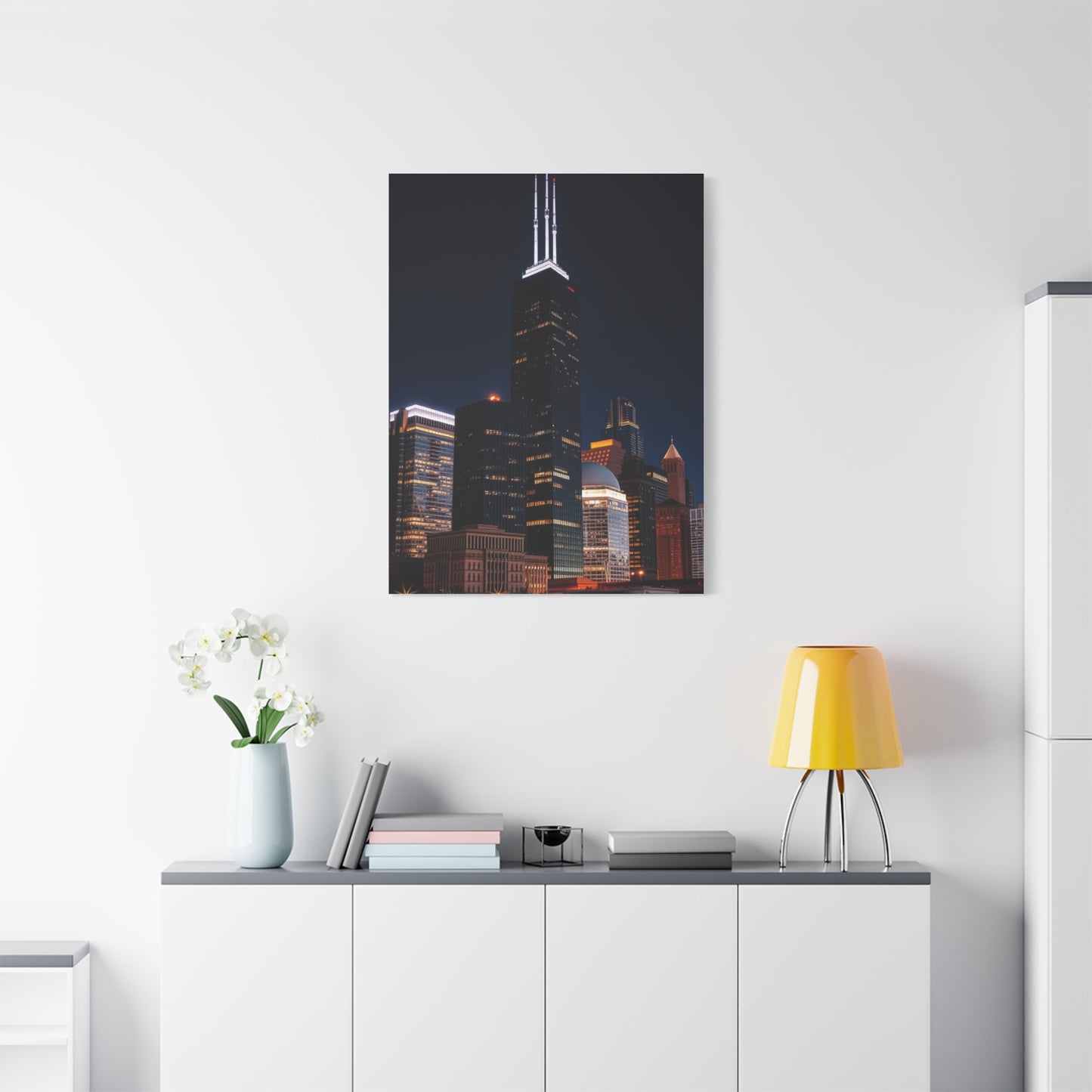 Chicago Skylines Art Canvas Art 1 Wall Art & Canvas Print