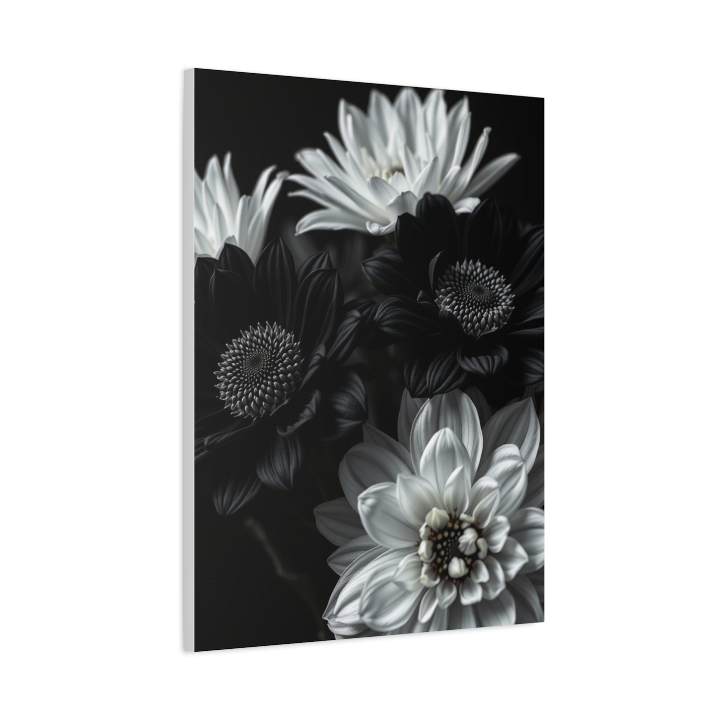 Monochrome Bloom Elegance Wall Art & Canvas Print