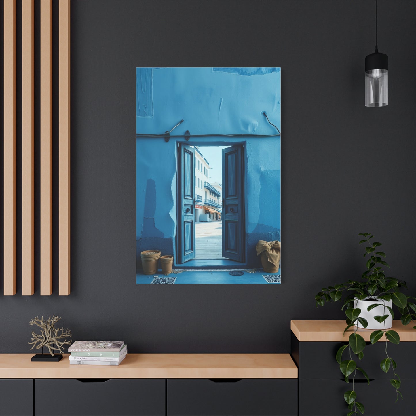 Blue and White Art Supreme Canvas Wall Art & Canvas Print