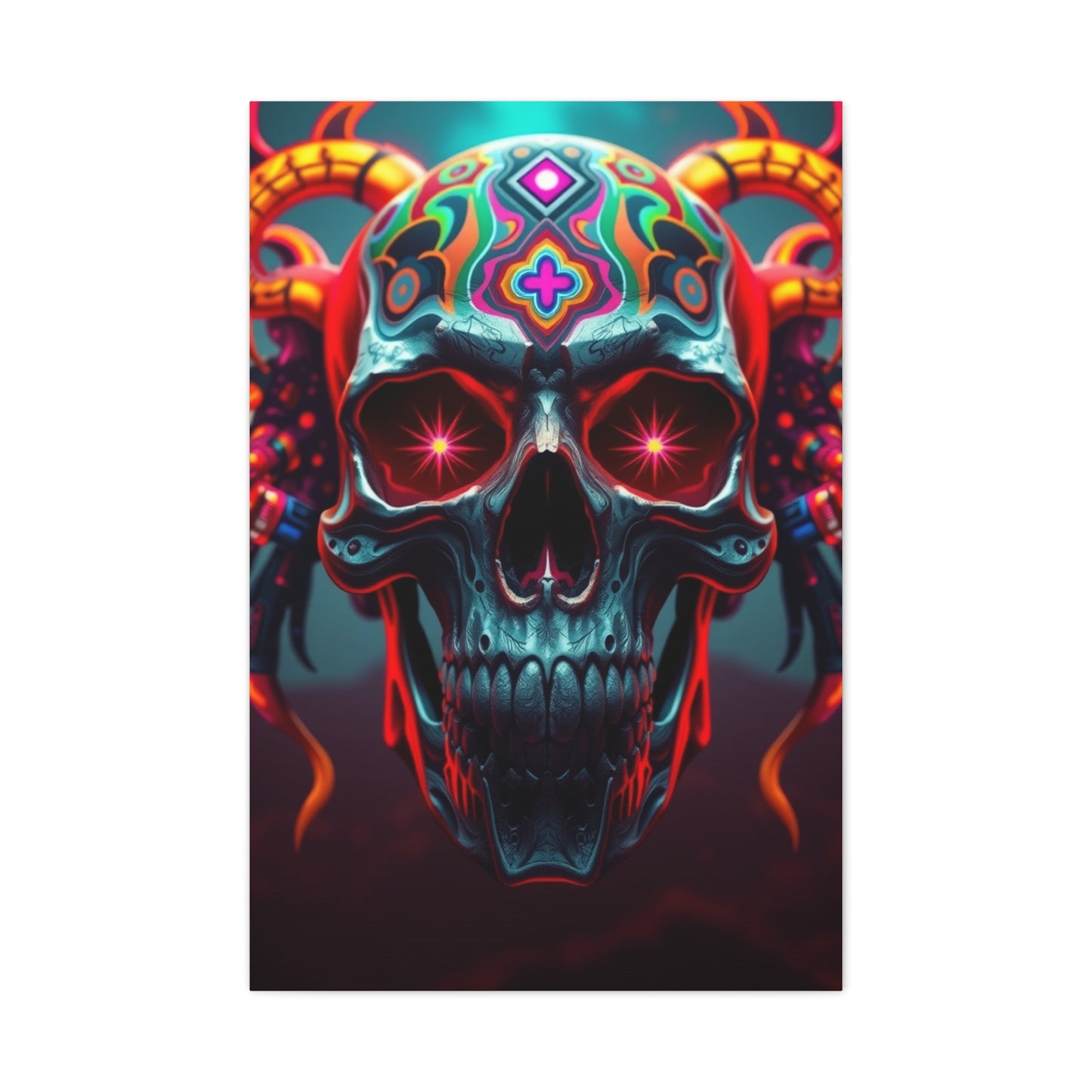 Trippy Skull Art Premium Canvas 20 Wall Art & Canvas Print