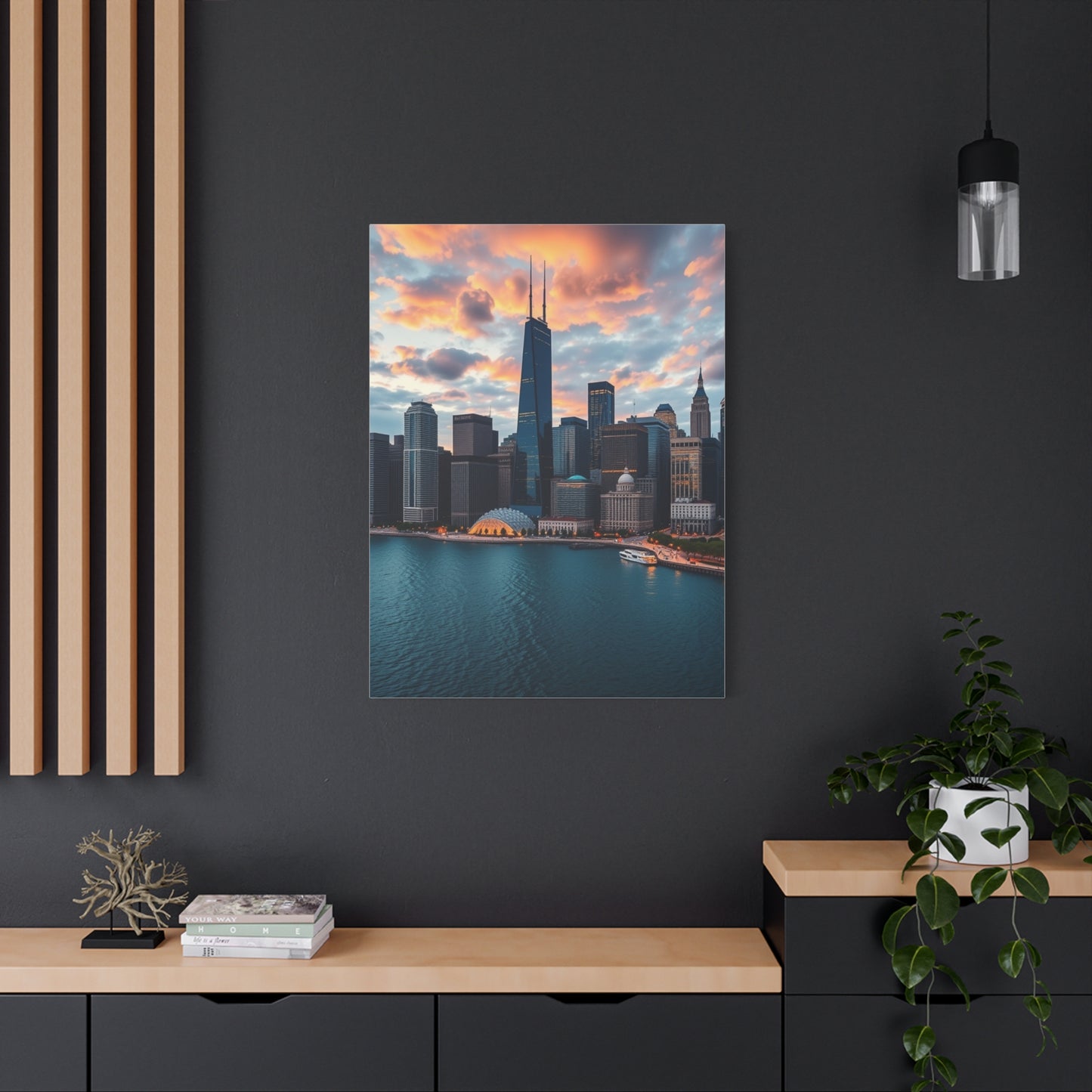 Chicago Skylines Art Canvas Art 7 Wall Art & Canvas Print