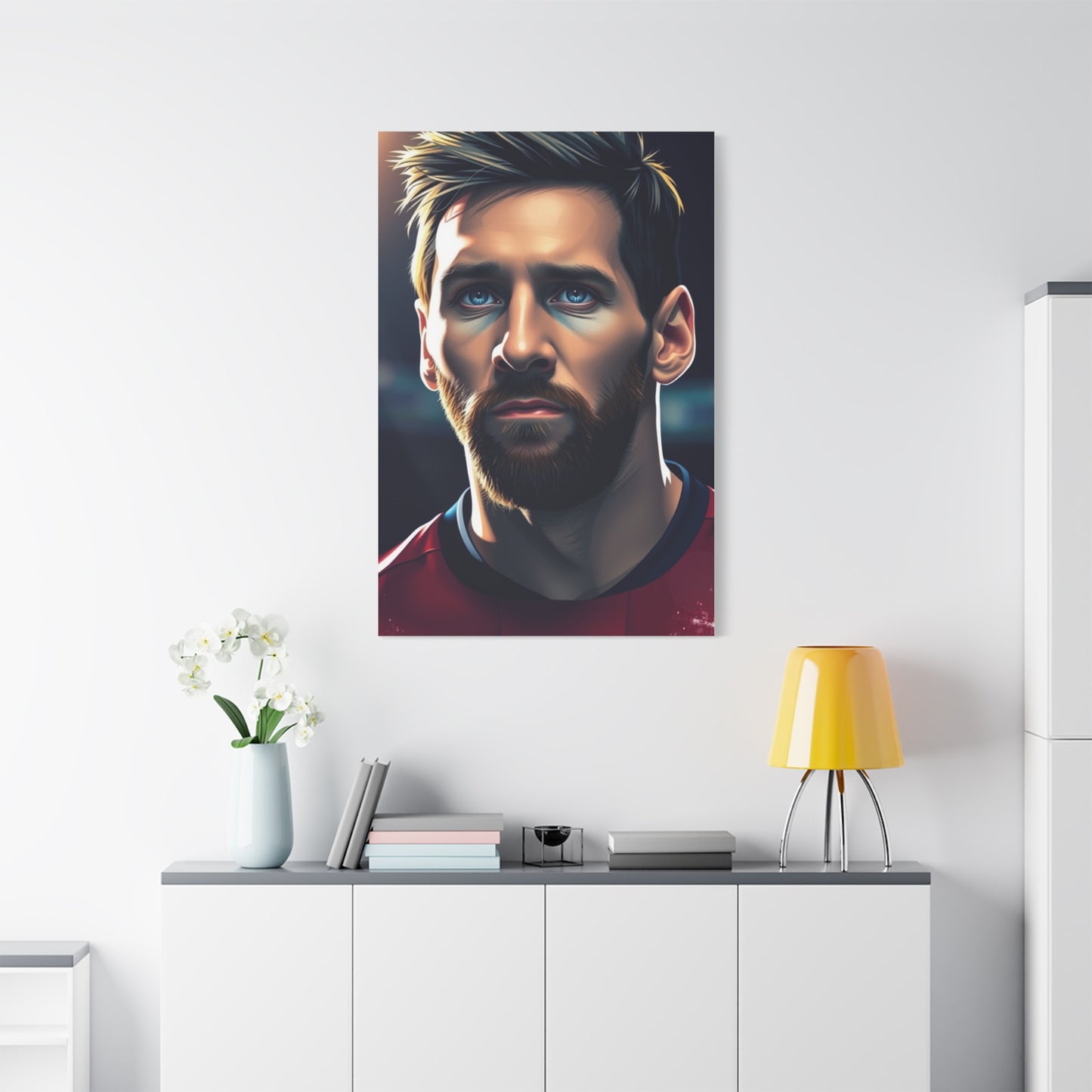 Lionel Messi Illustration Art Premium Canvas 16 Wall Art & Canvas Print