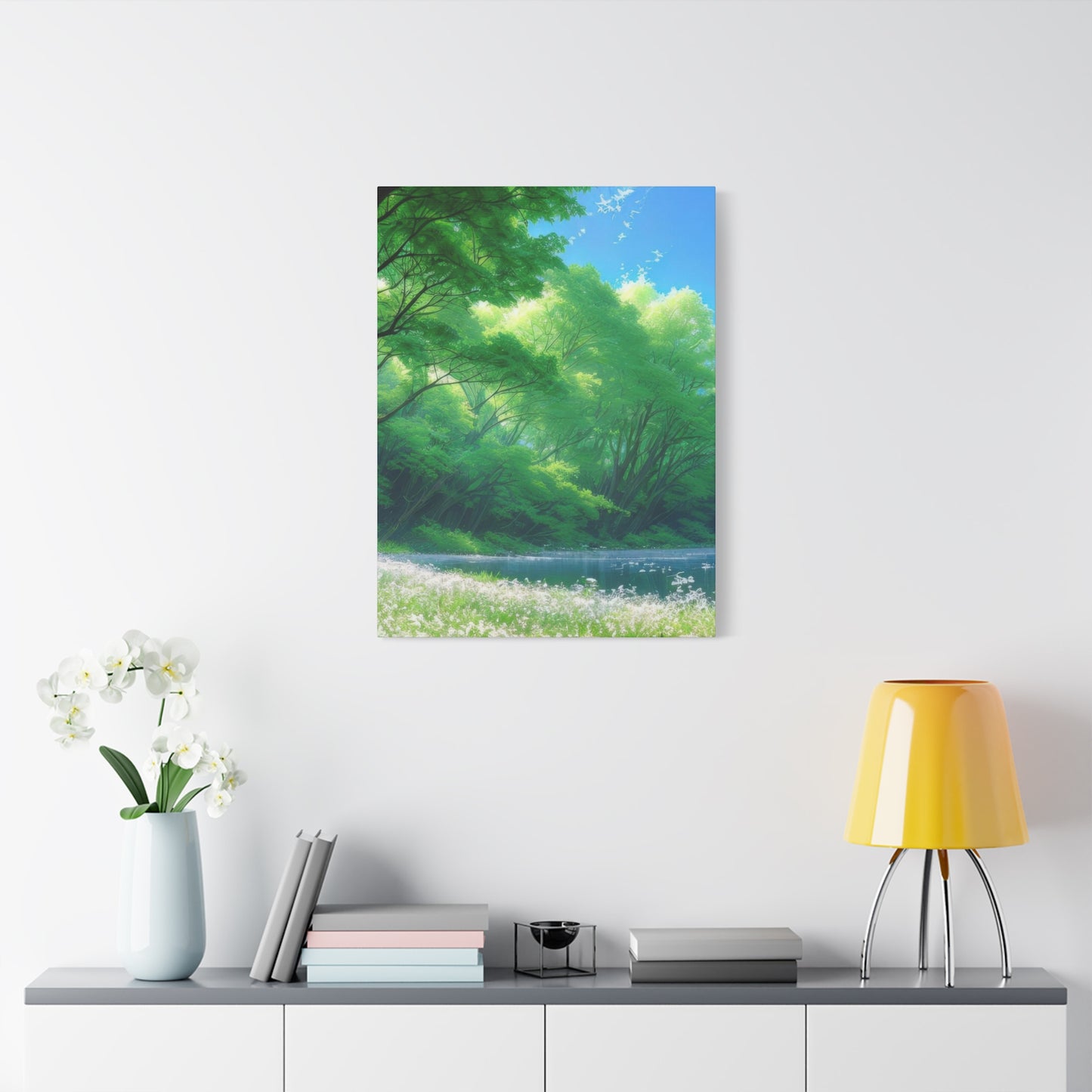 White Flowers Forest Wall Art & Canvas Prints